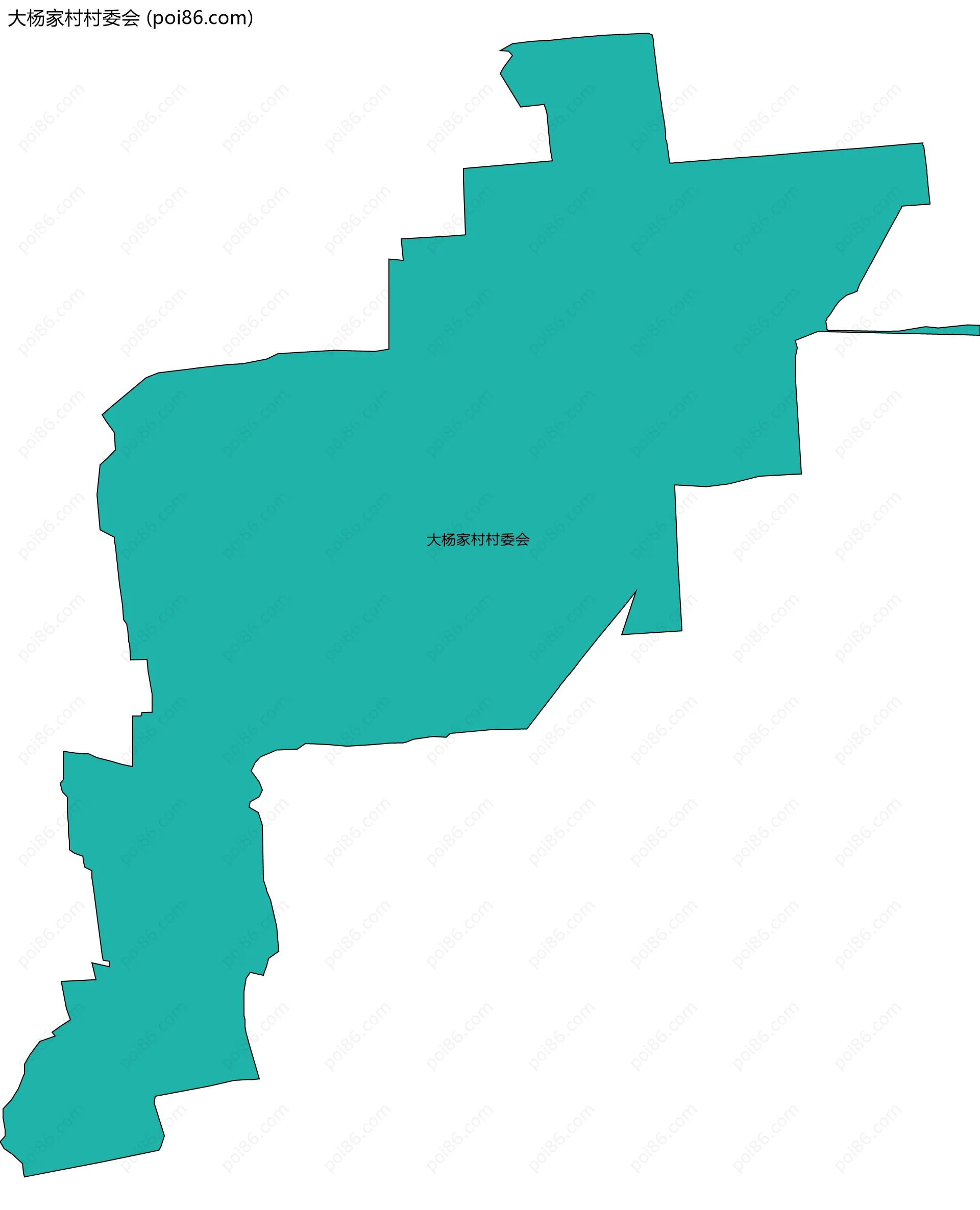 大杨家村村委会边界地图