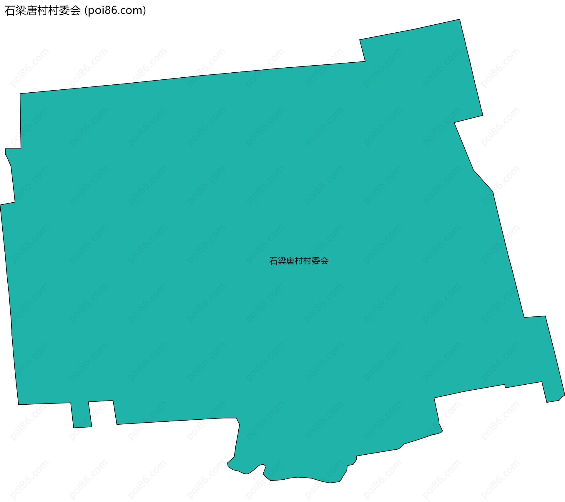 石梁唐村村委会边界地图