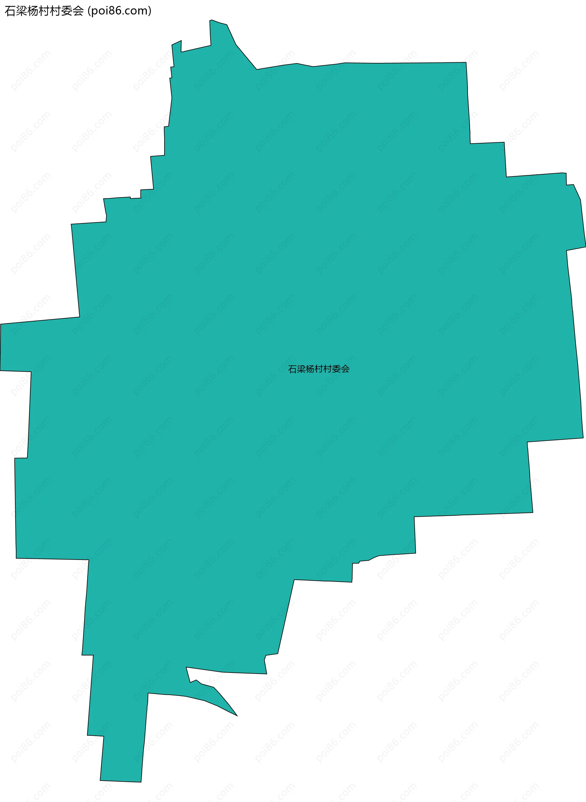 石梁杨村村委会边界地图