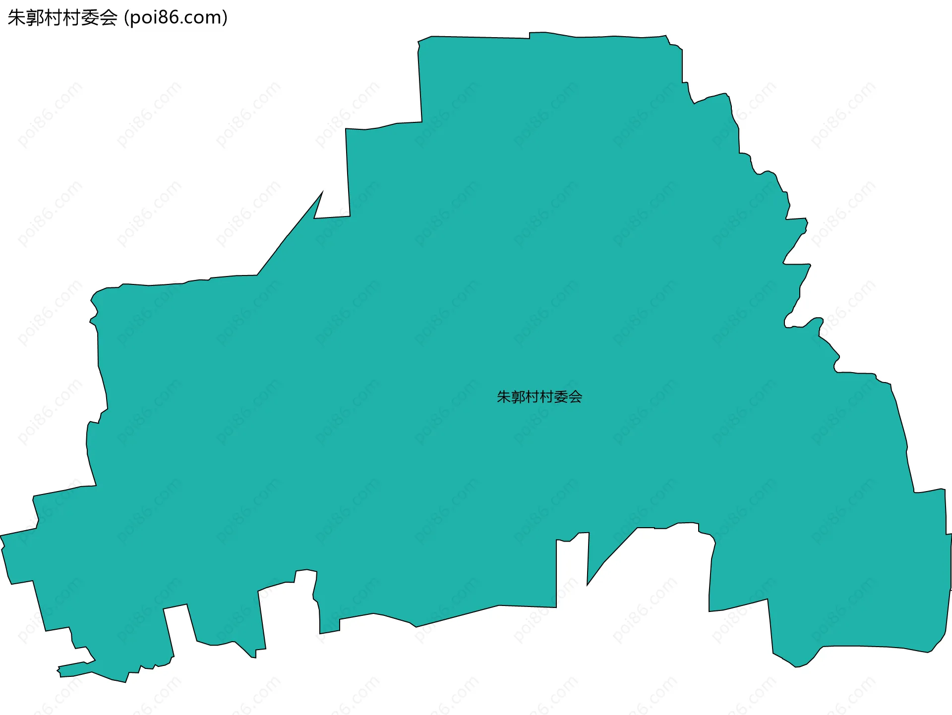朱郭村村委会边界地图