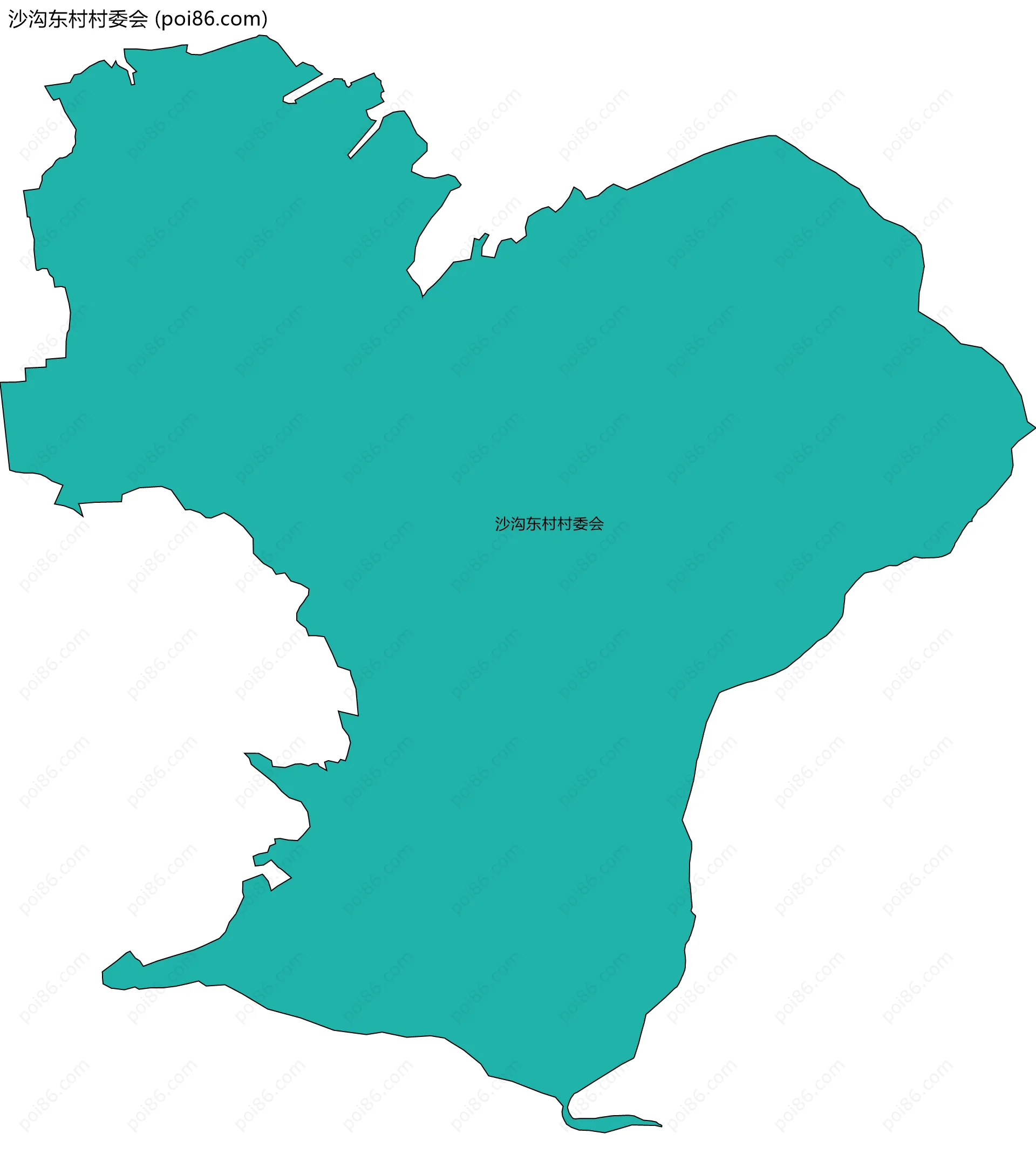 沙沟东村村委会边界地图