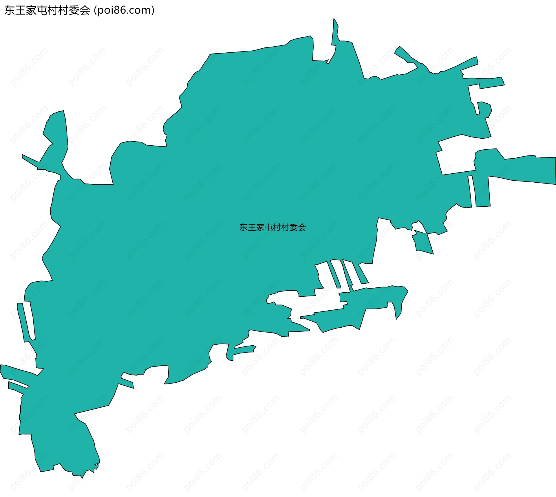 东王家屯村村委会边界地图