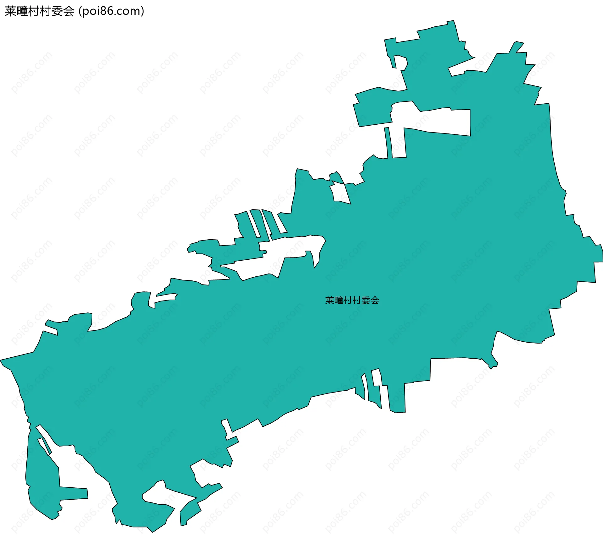 莱疃村村委会边界地图