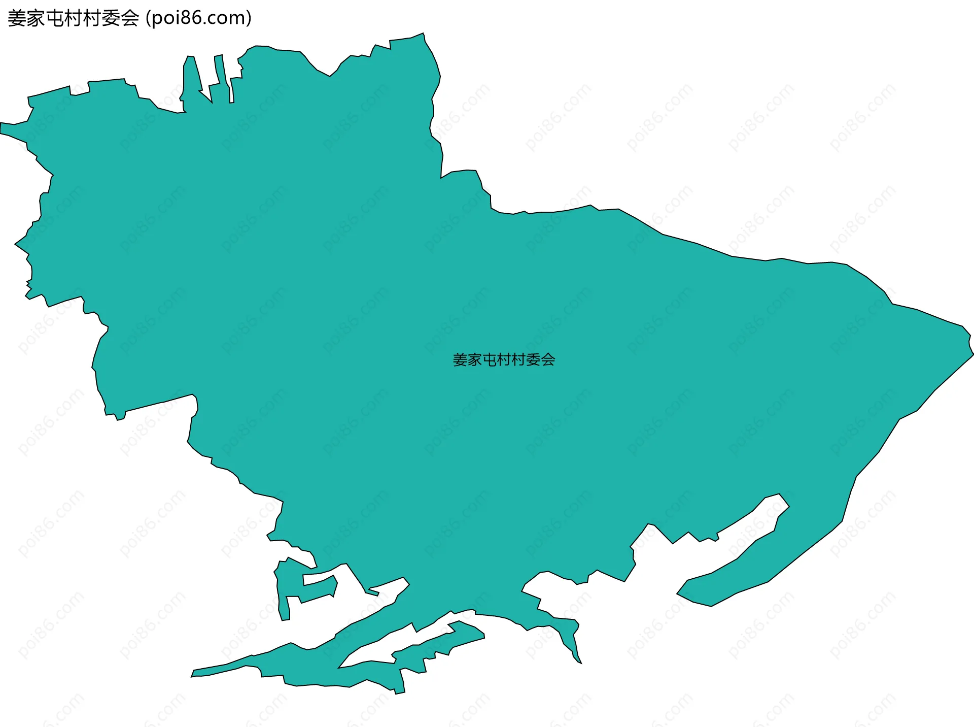 姜家屯村村委会边界地图