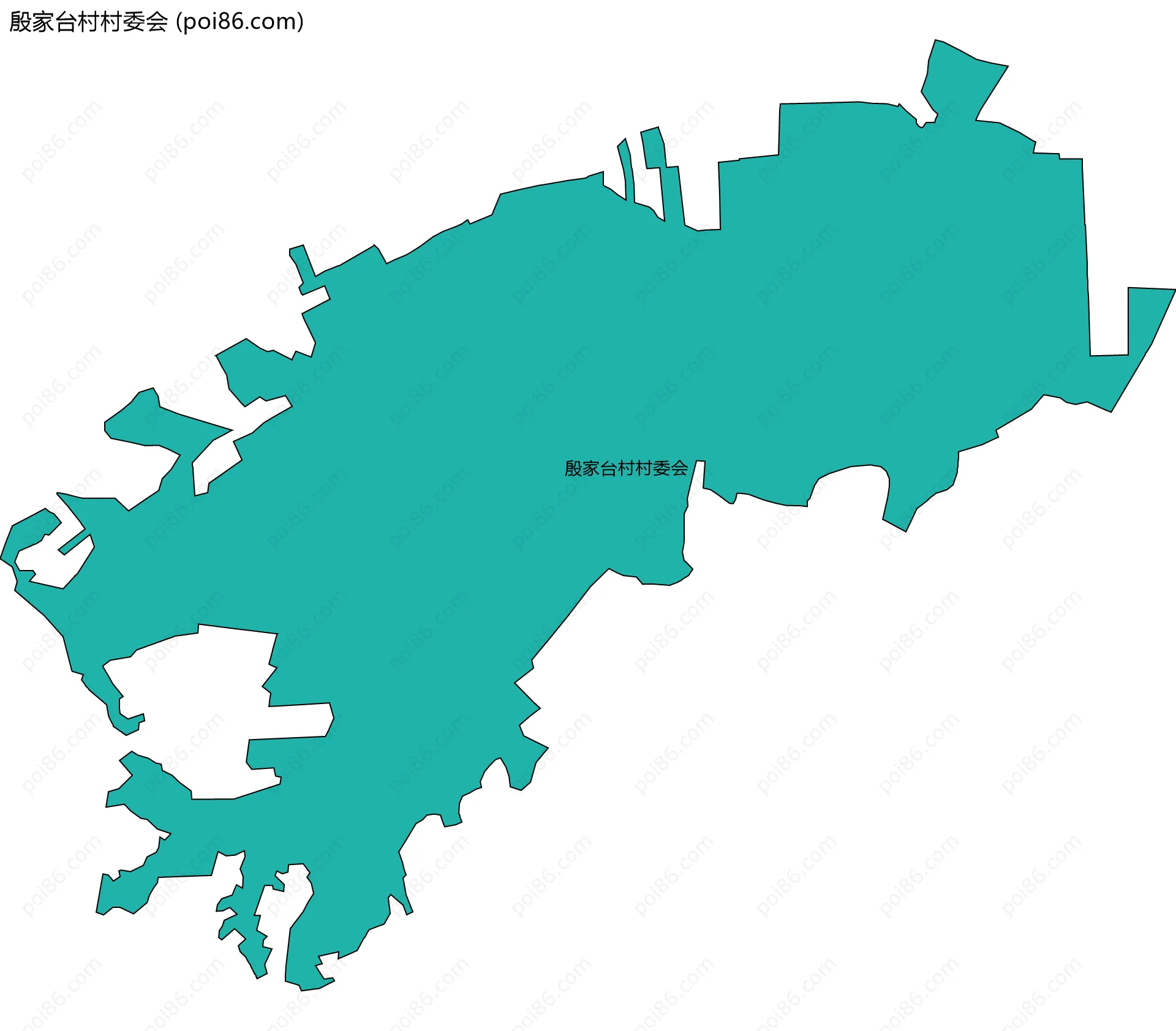 殷家台村村委会边界地图