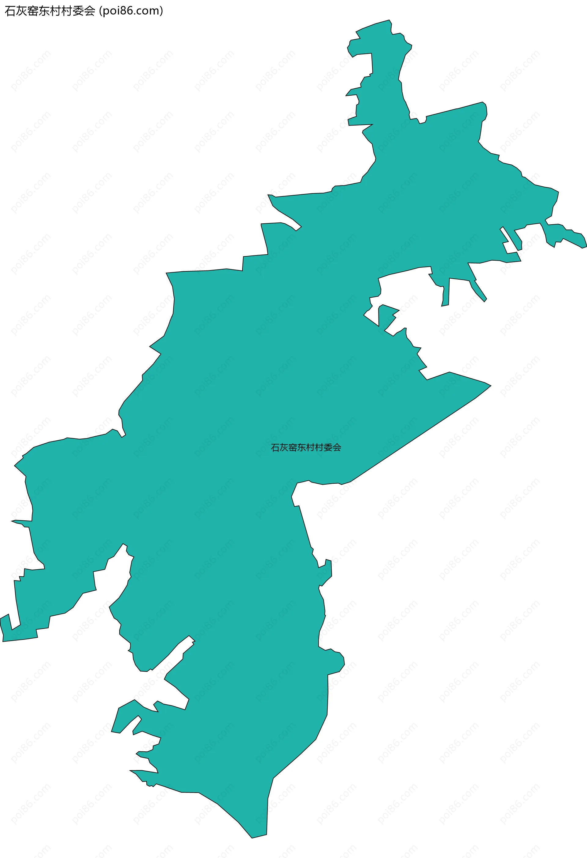 石灰窑东村村委会边界地图