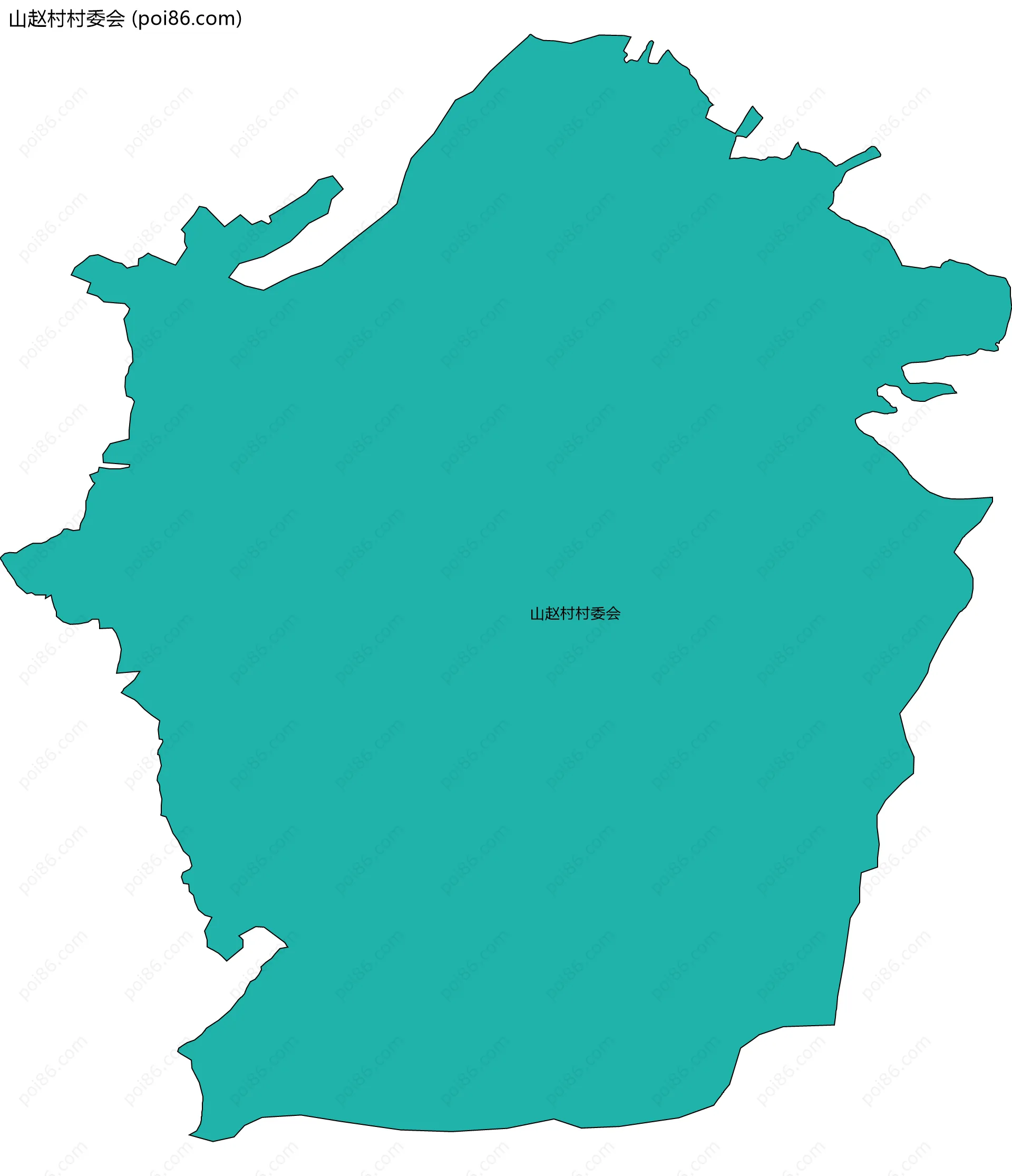 山赵村村委会边界地图