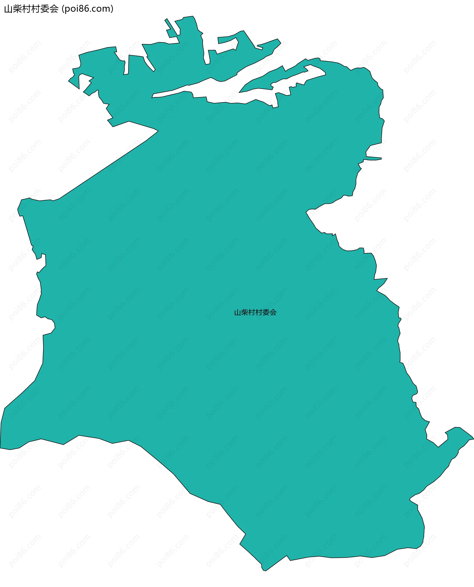 山柴村村委会边界地图