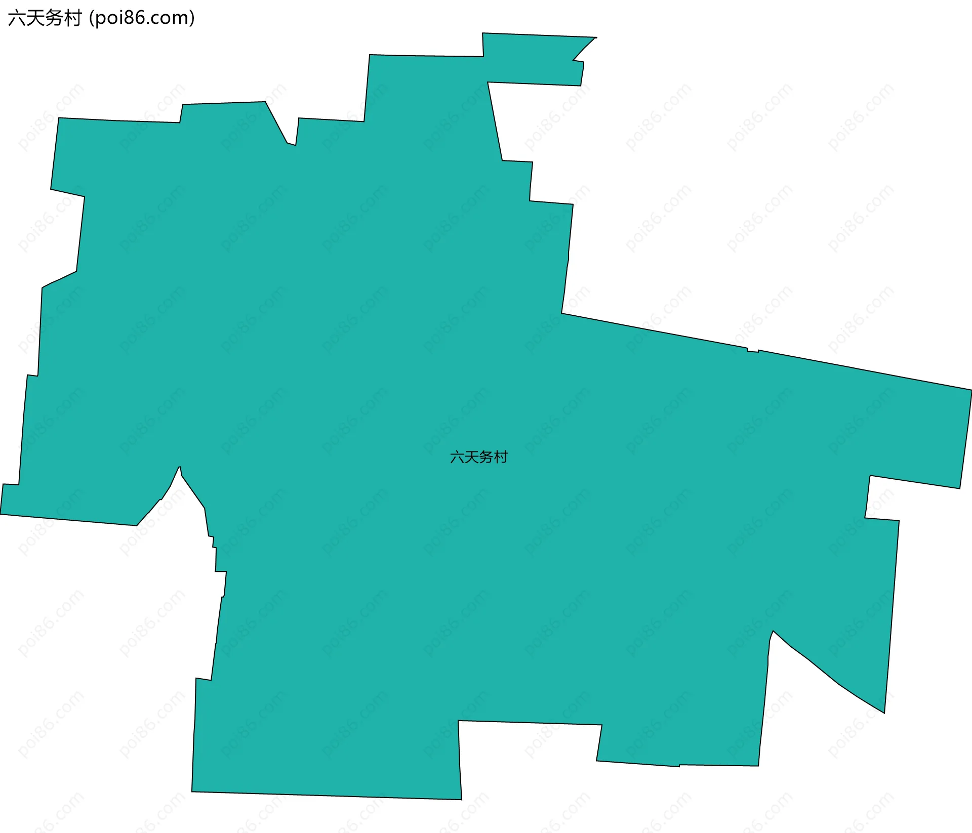 六天务村边界地图