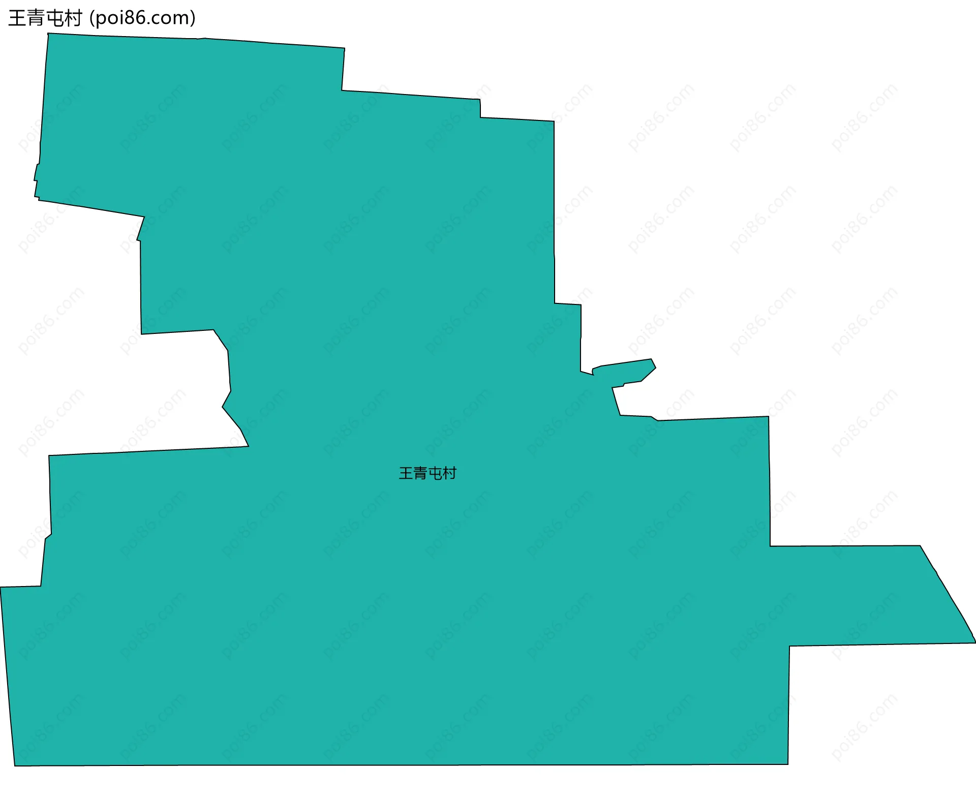 王青屯村边界地图