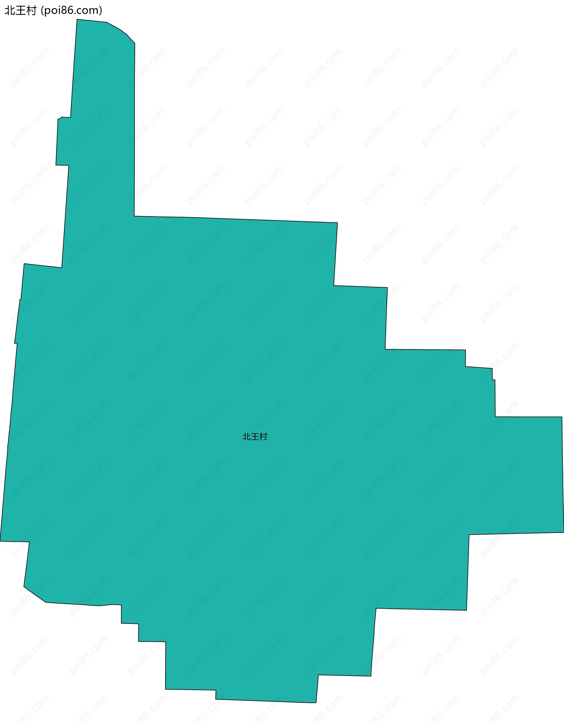 北王村边界地图