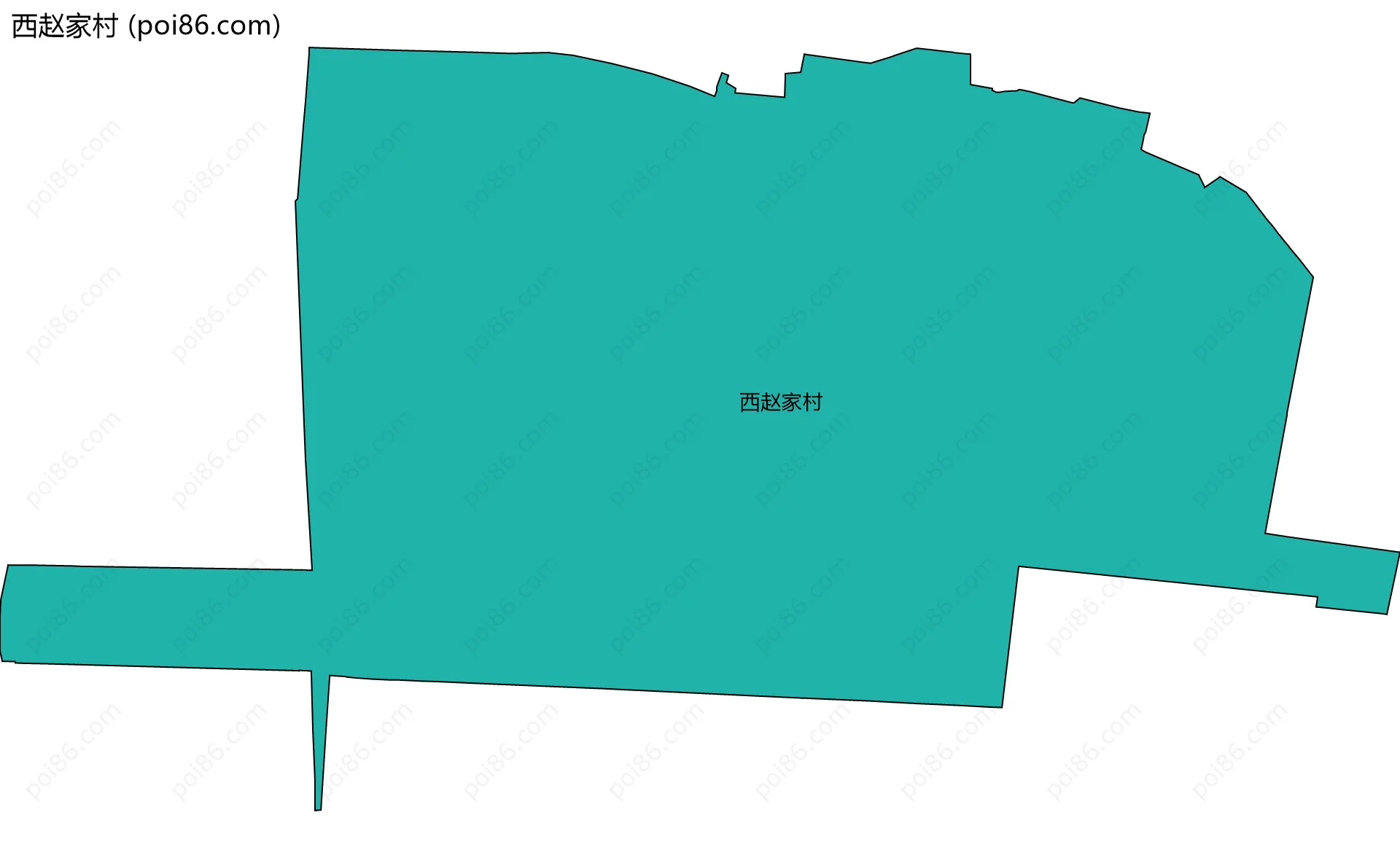 西赵家村边界地图
