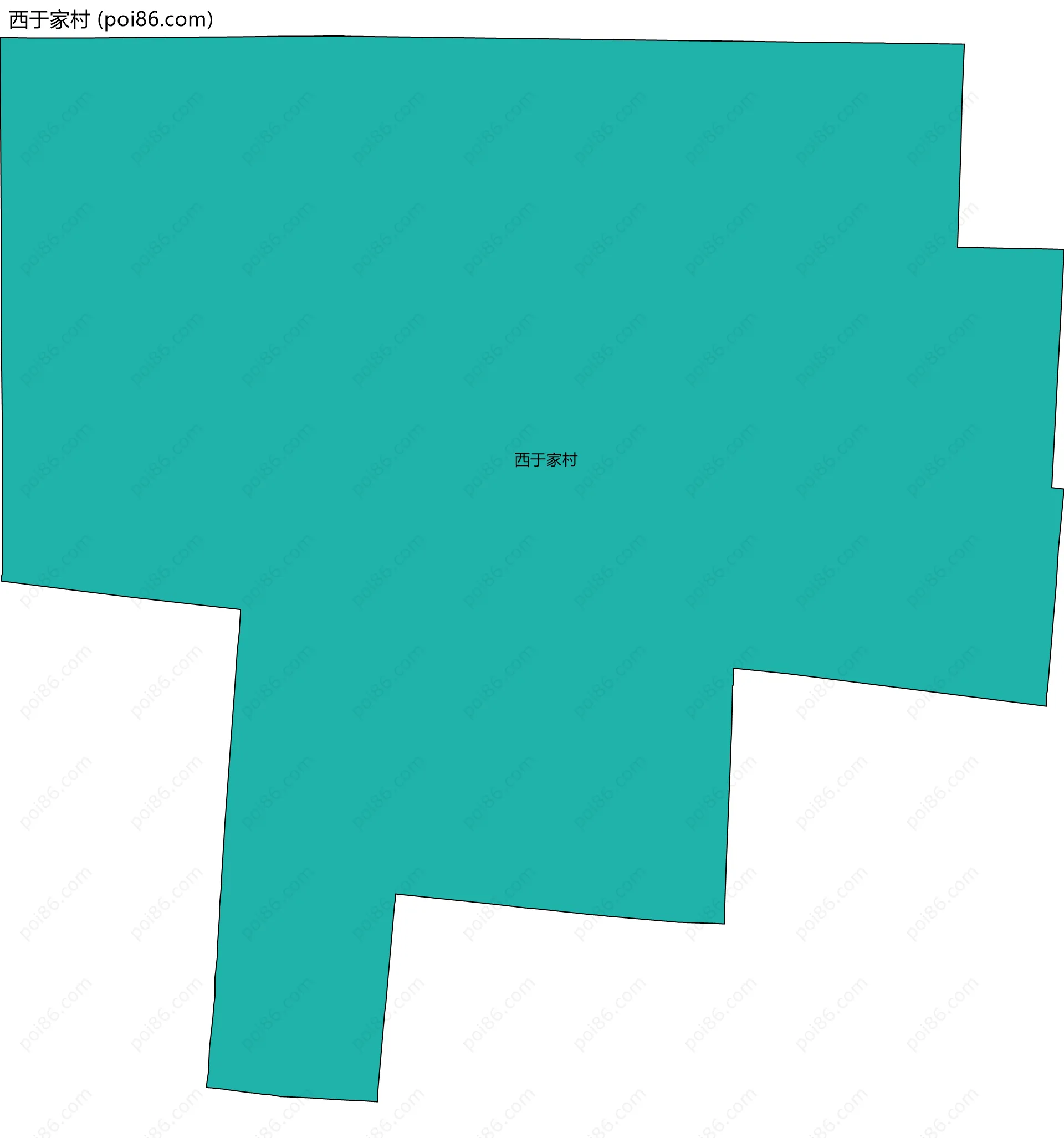 西于家村边界地图