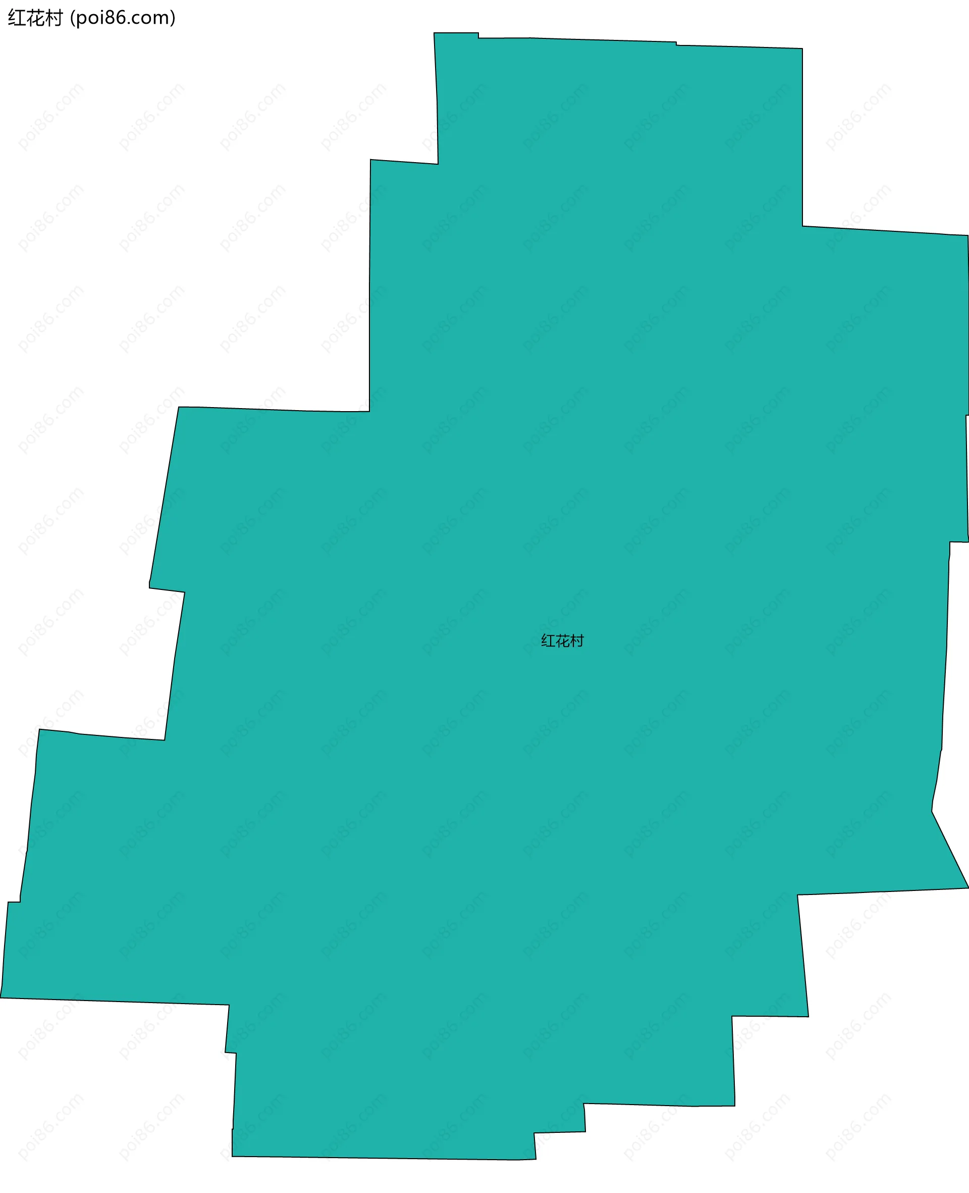 红花村边界地图