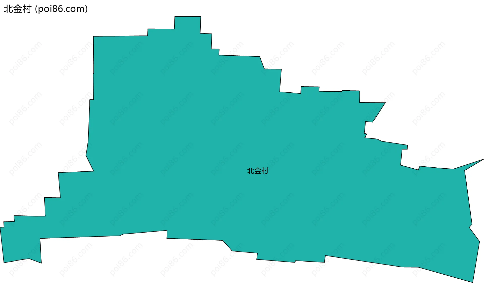 北金村边界地图