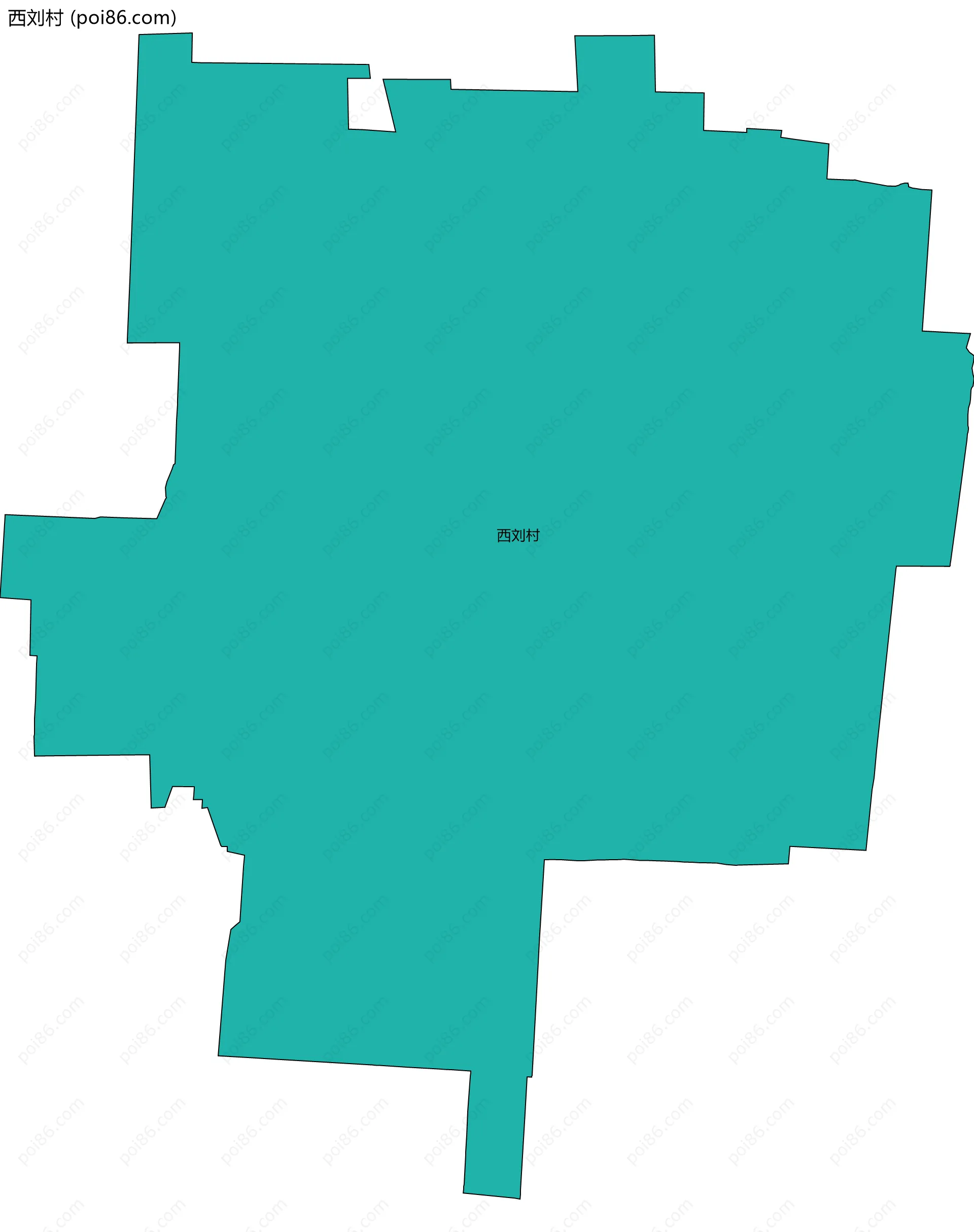 西刘村边界地图