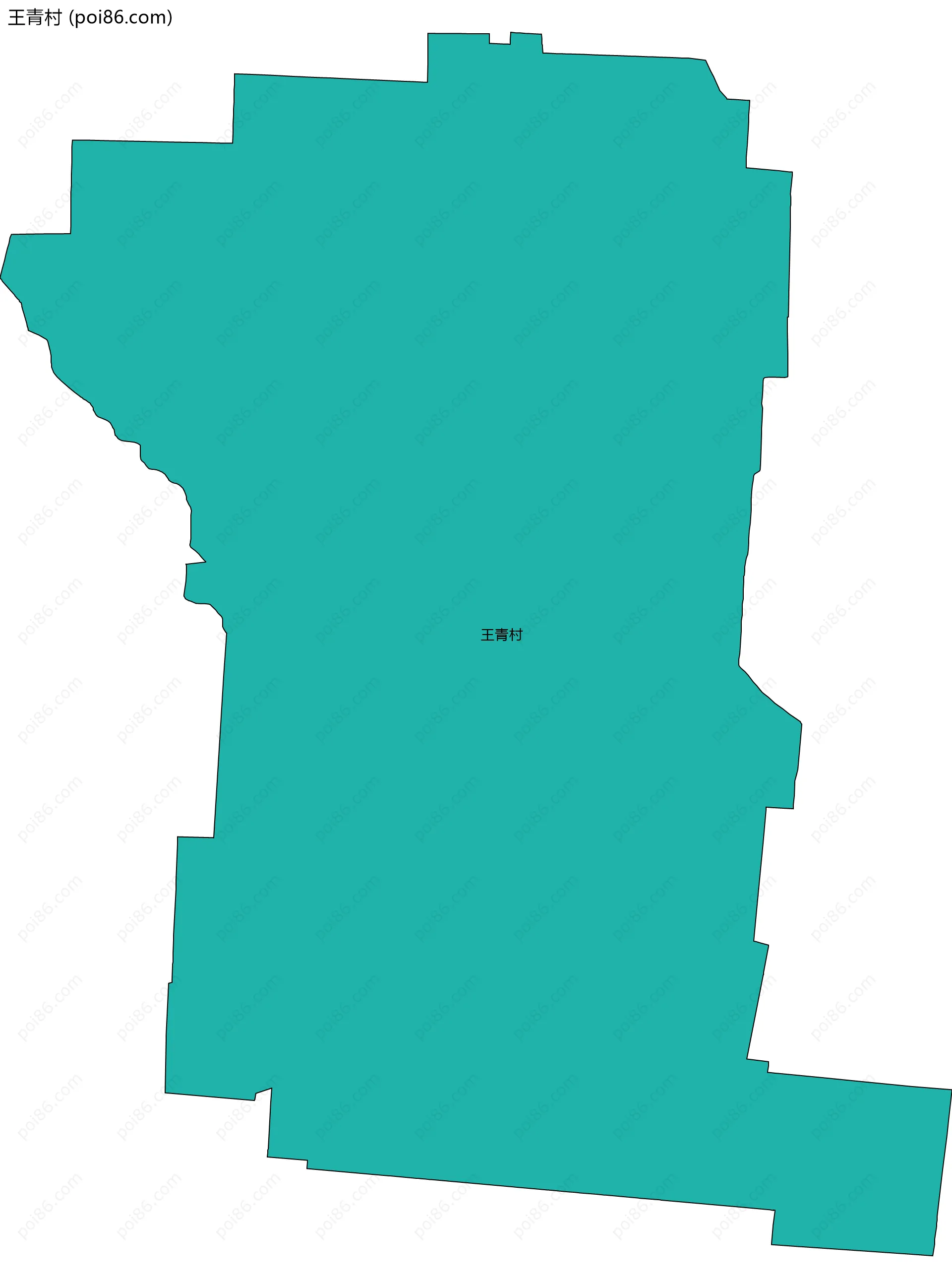王青村边界地图