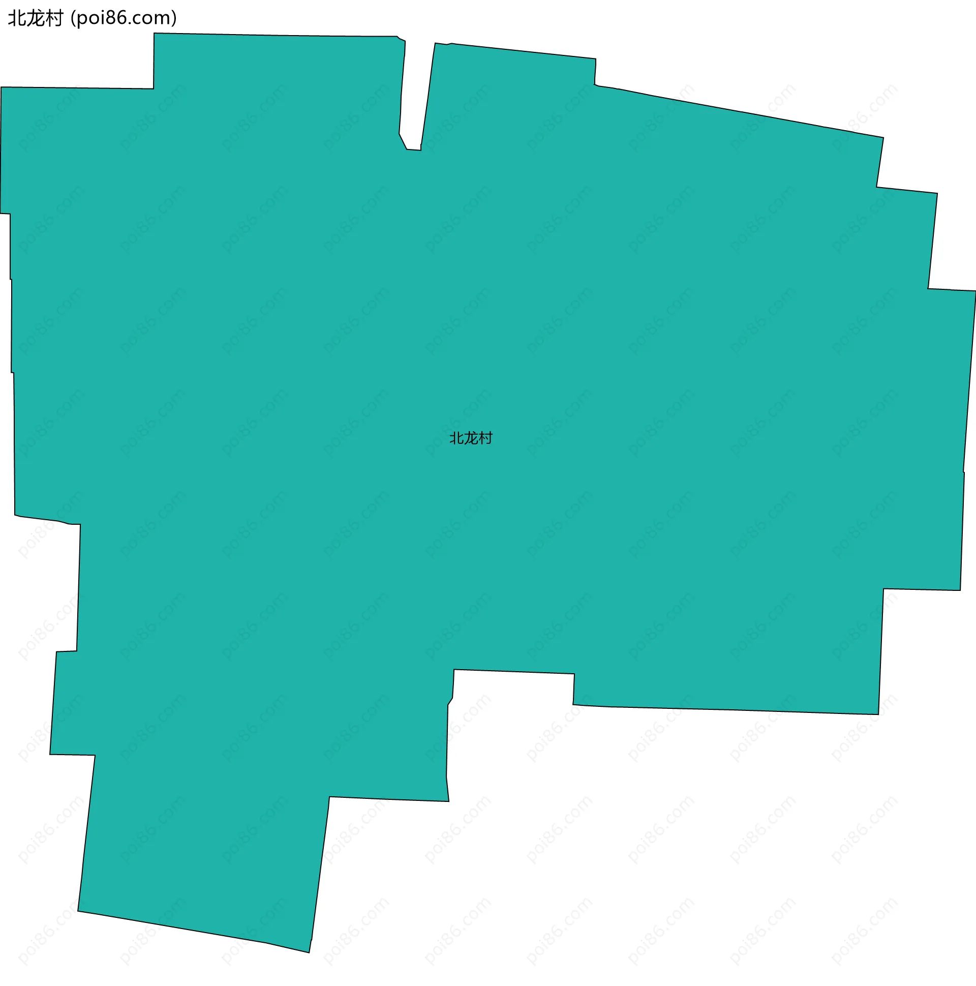 北龙村边界地图