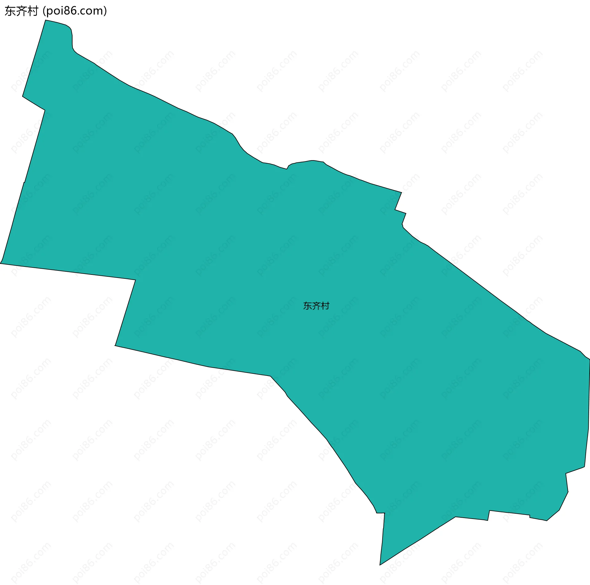 东齐村边界地图