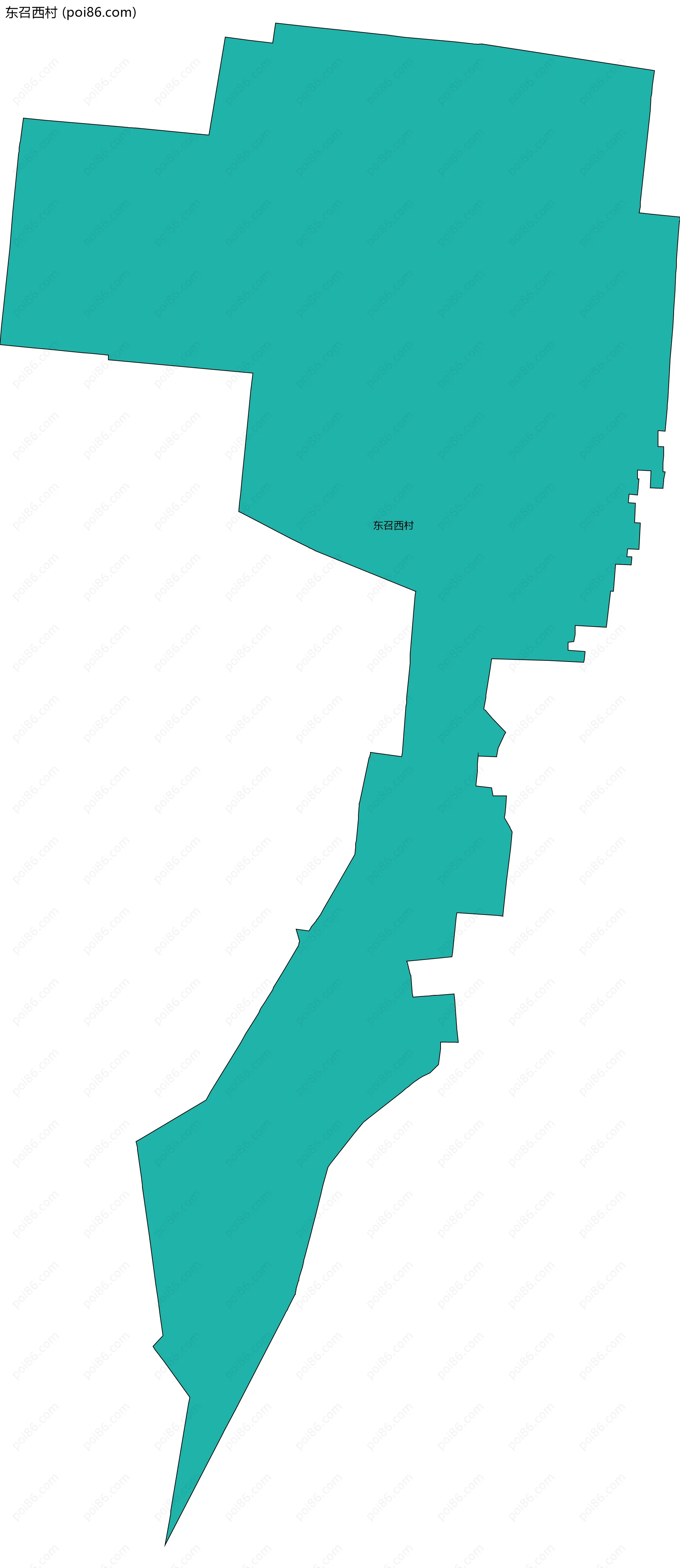 东召西村边界地图