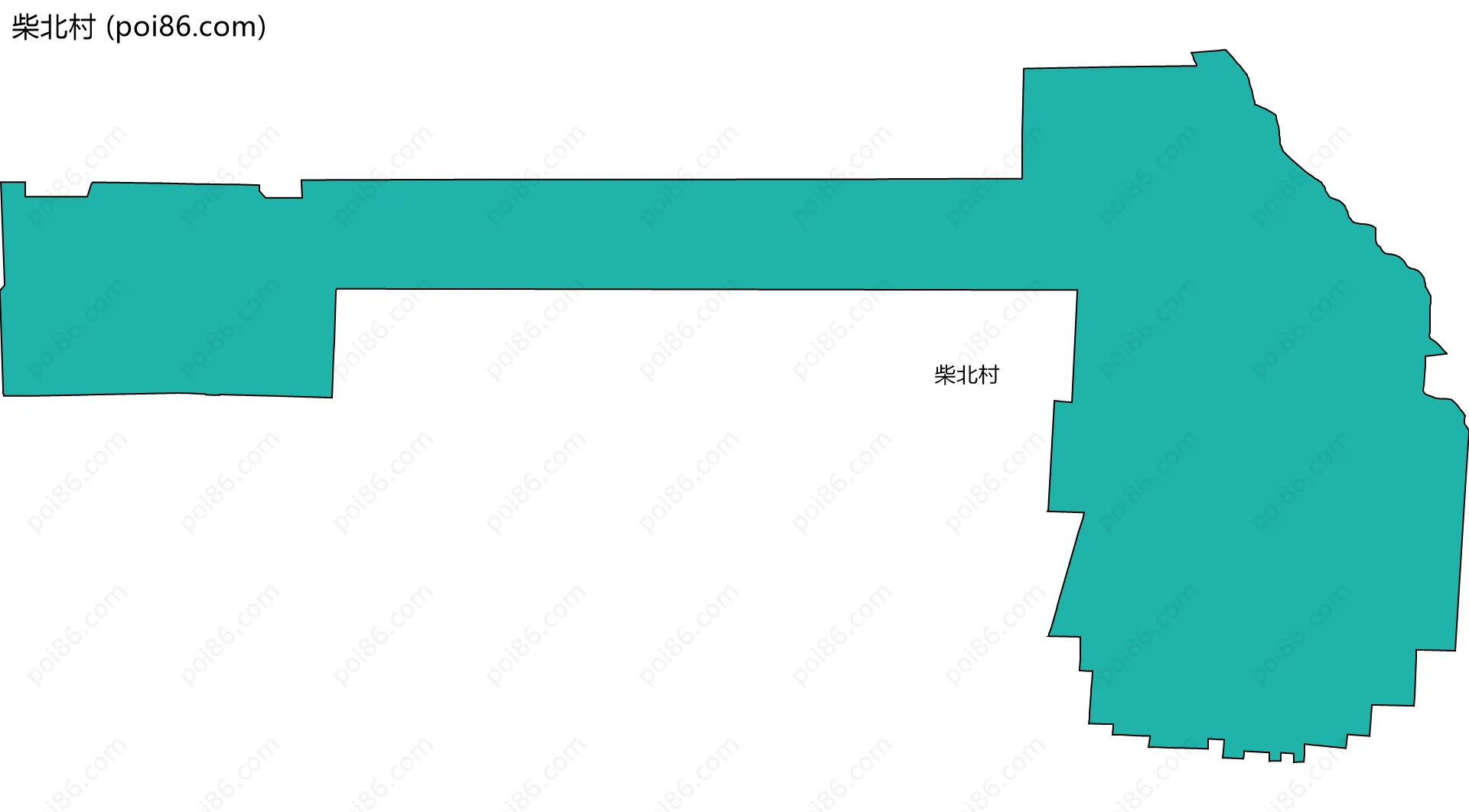柴北村边界地图