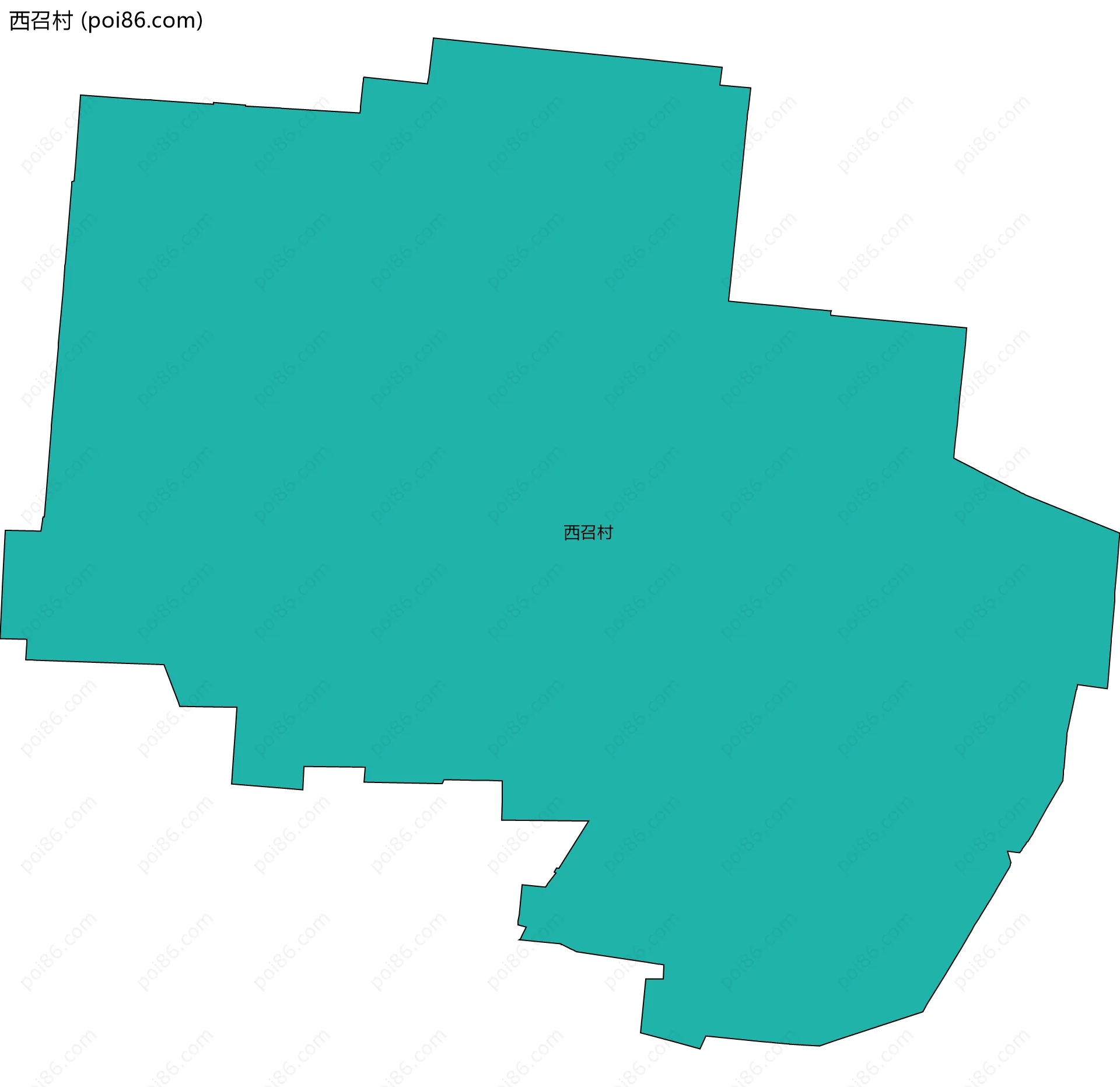西召村边界地图