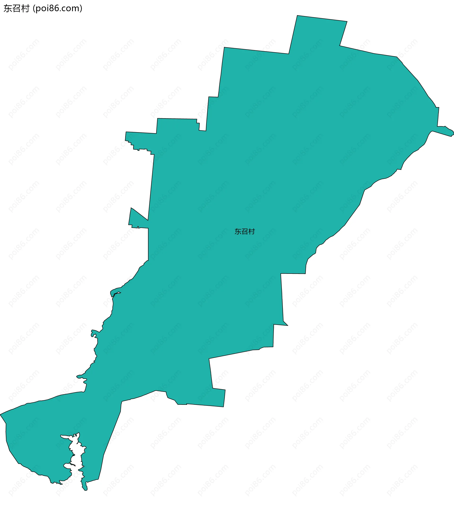 东召村边界地图