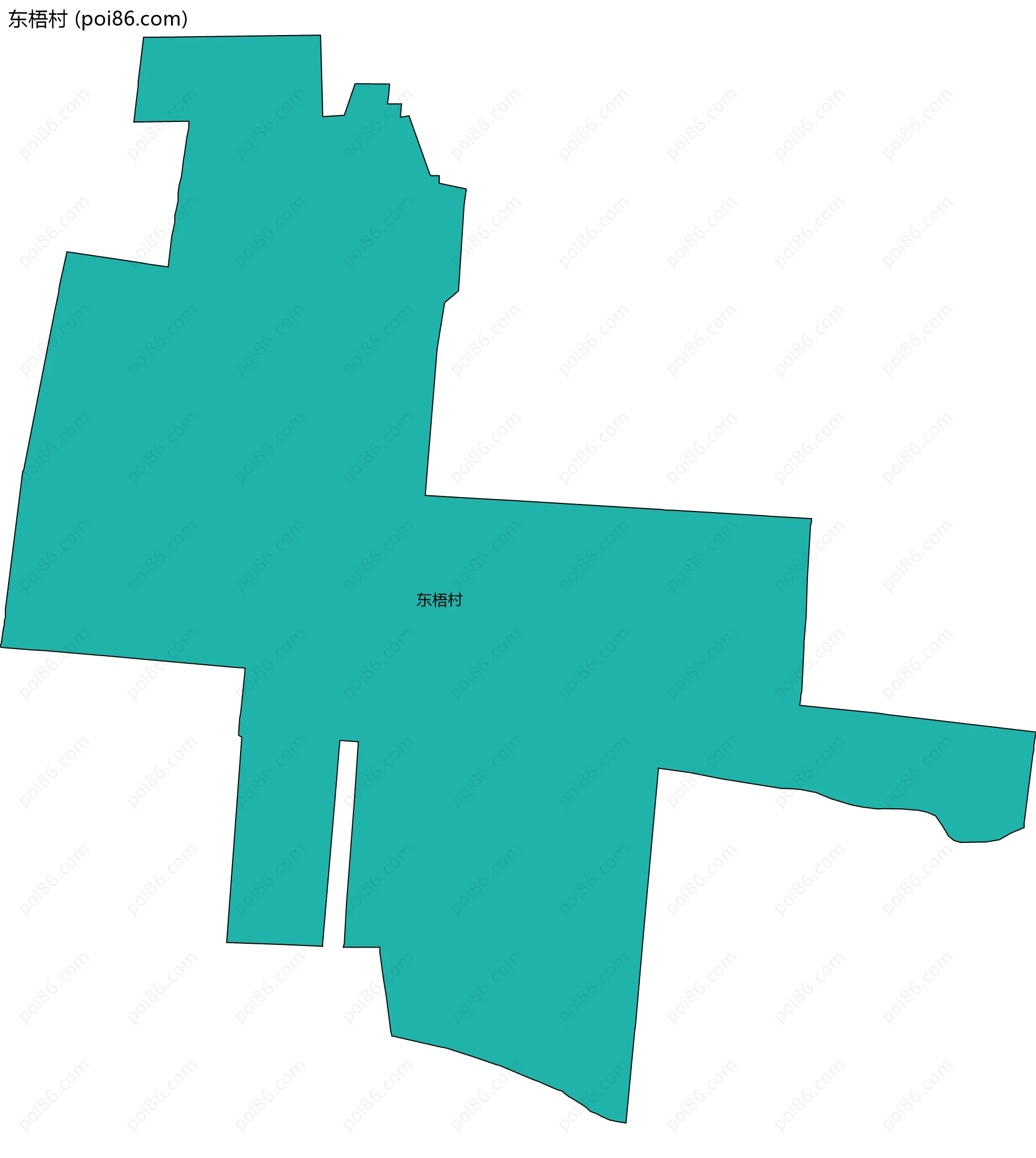 东梧村边界地图