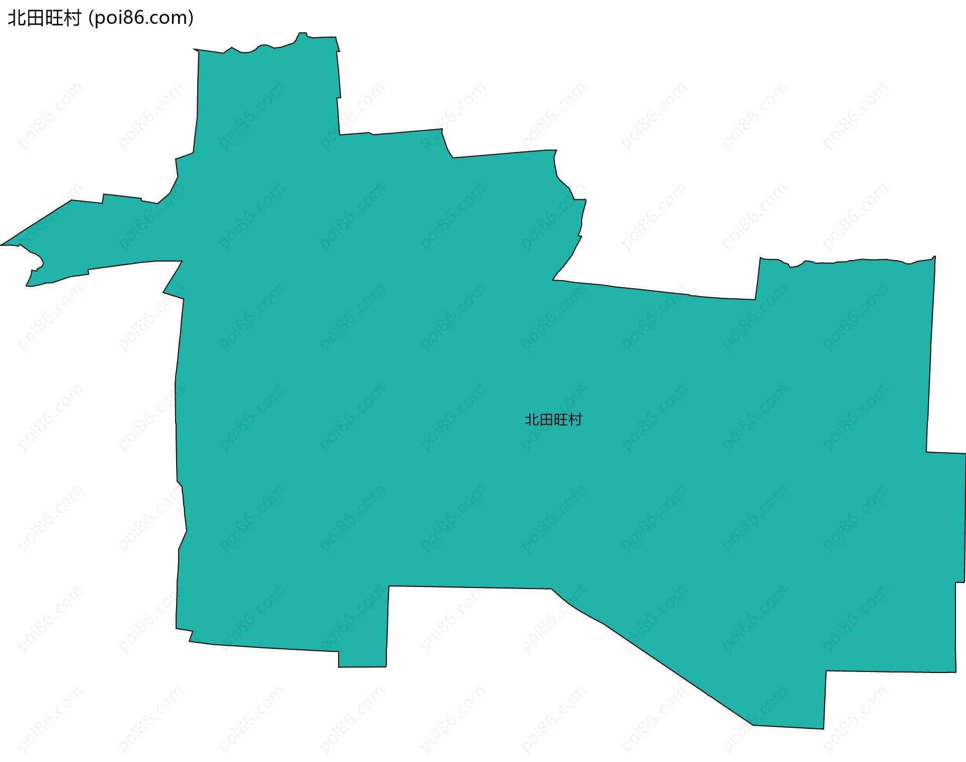 北田旺村边界地图