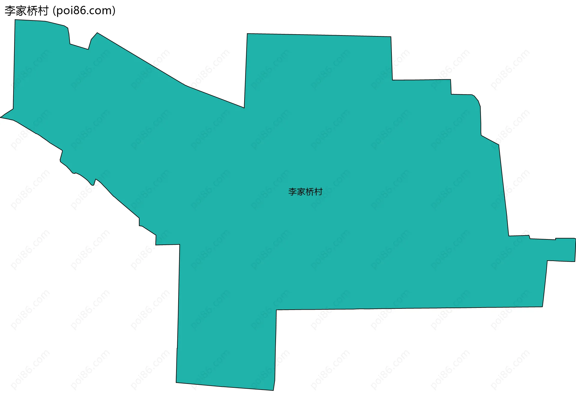 李家桥村边界地图