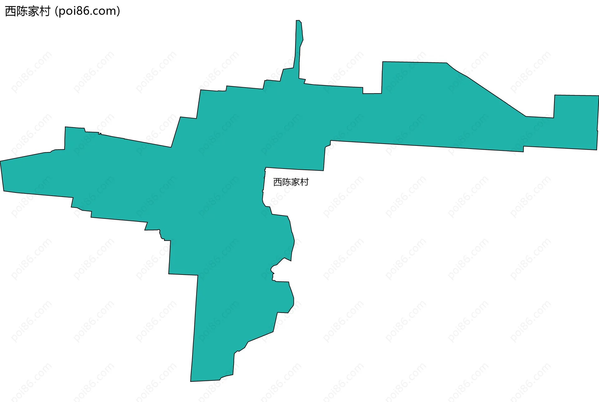 西陈家村边界地图
