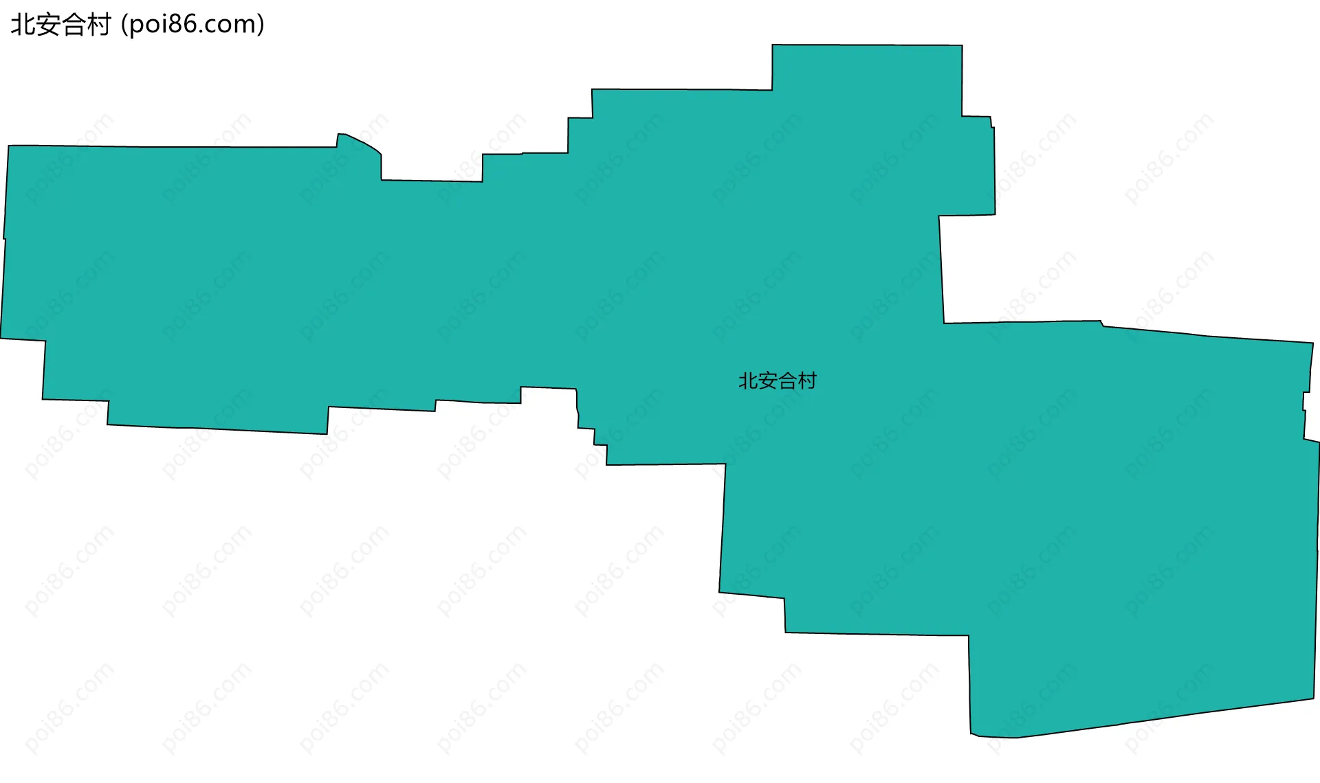 北安合村边界地图