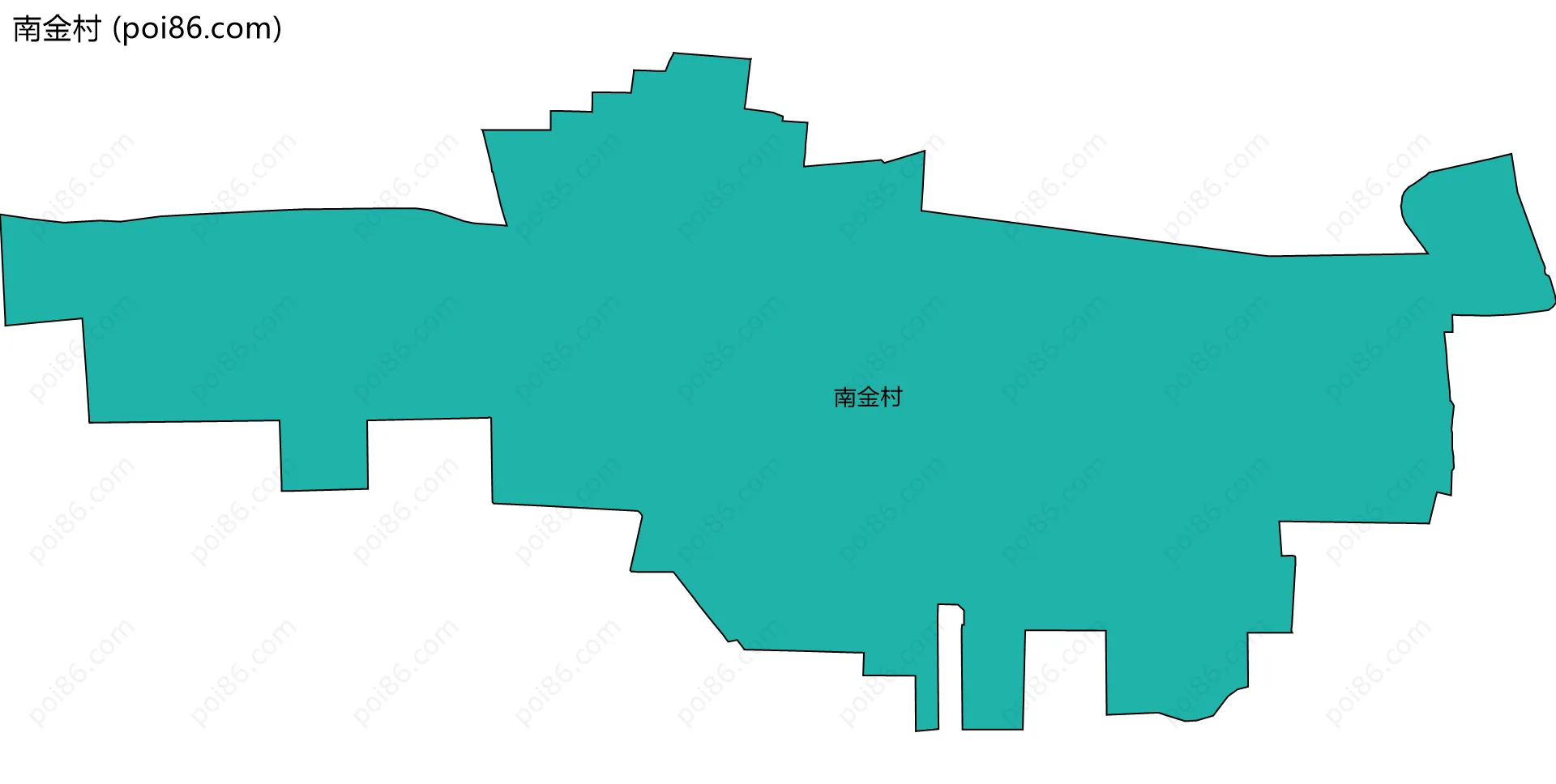 南金村边界地图