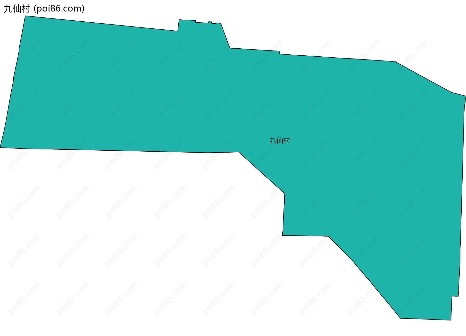 九仙村边界地图
