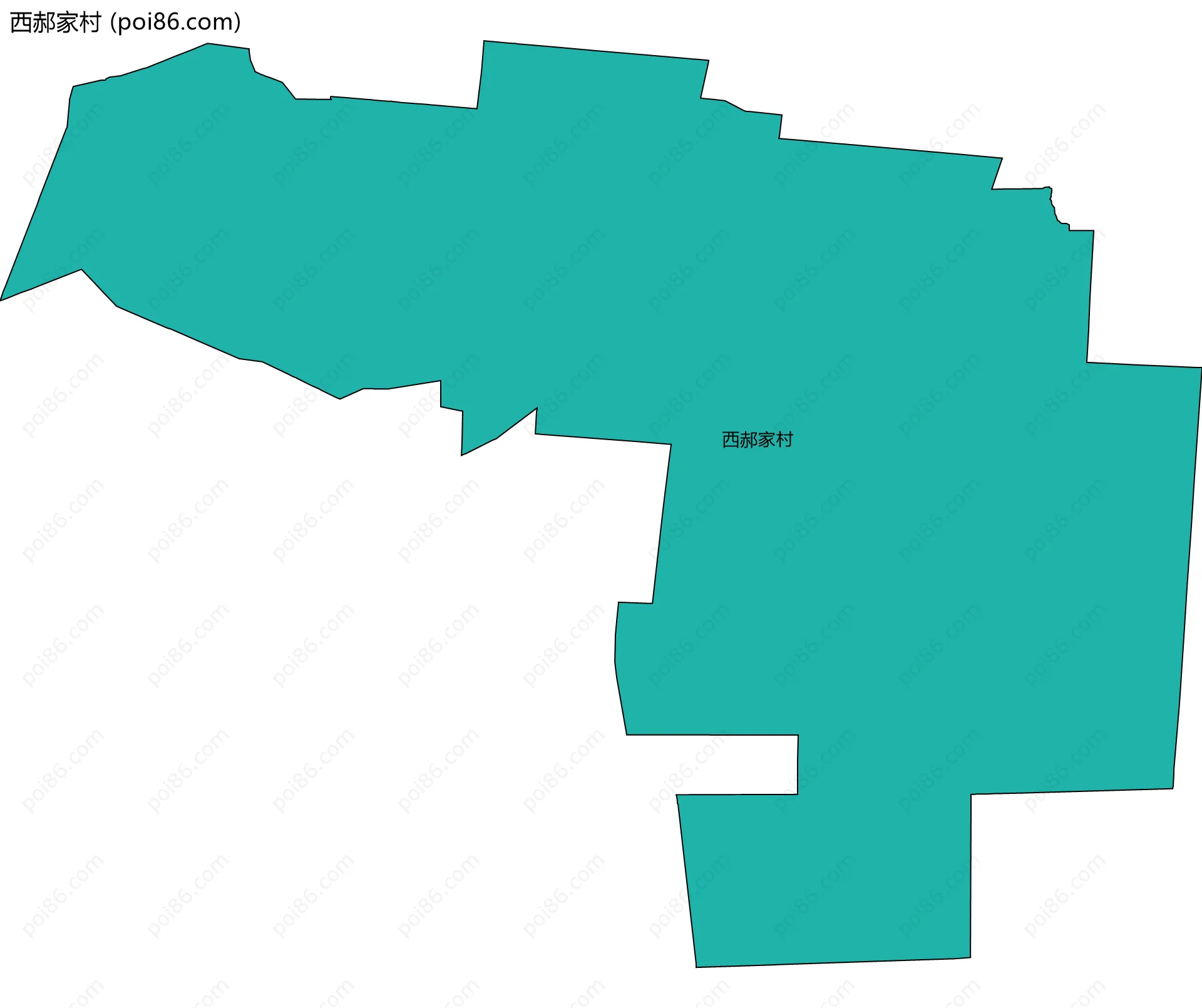 西郝家村边界地图
