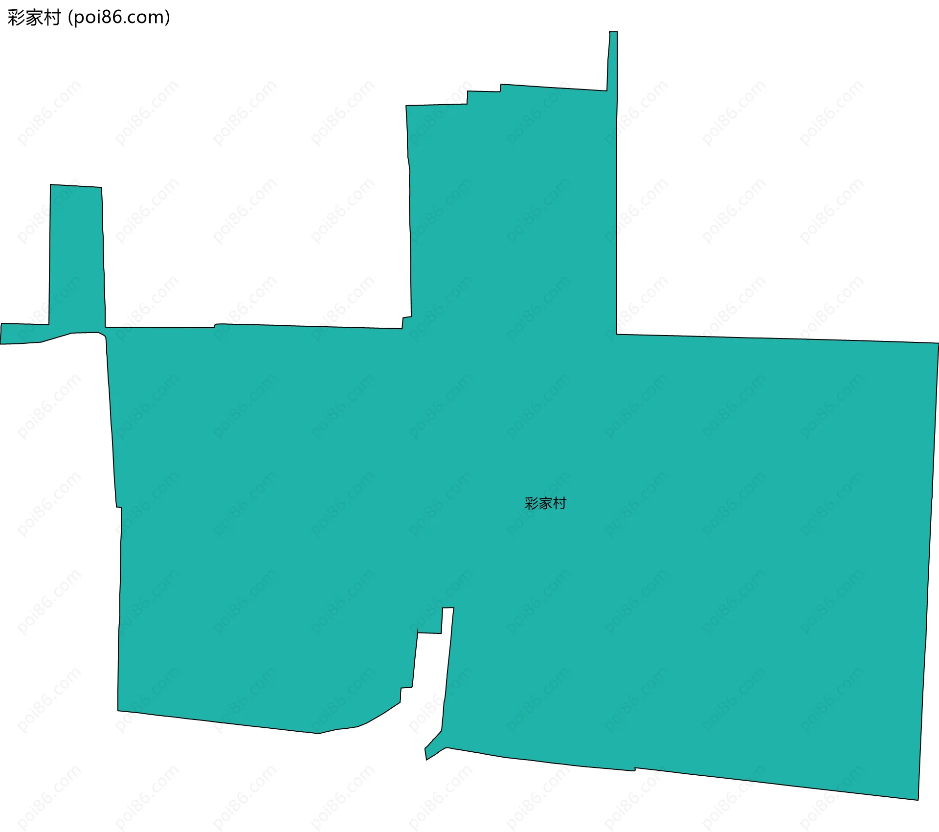 彩家村边界地图