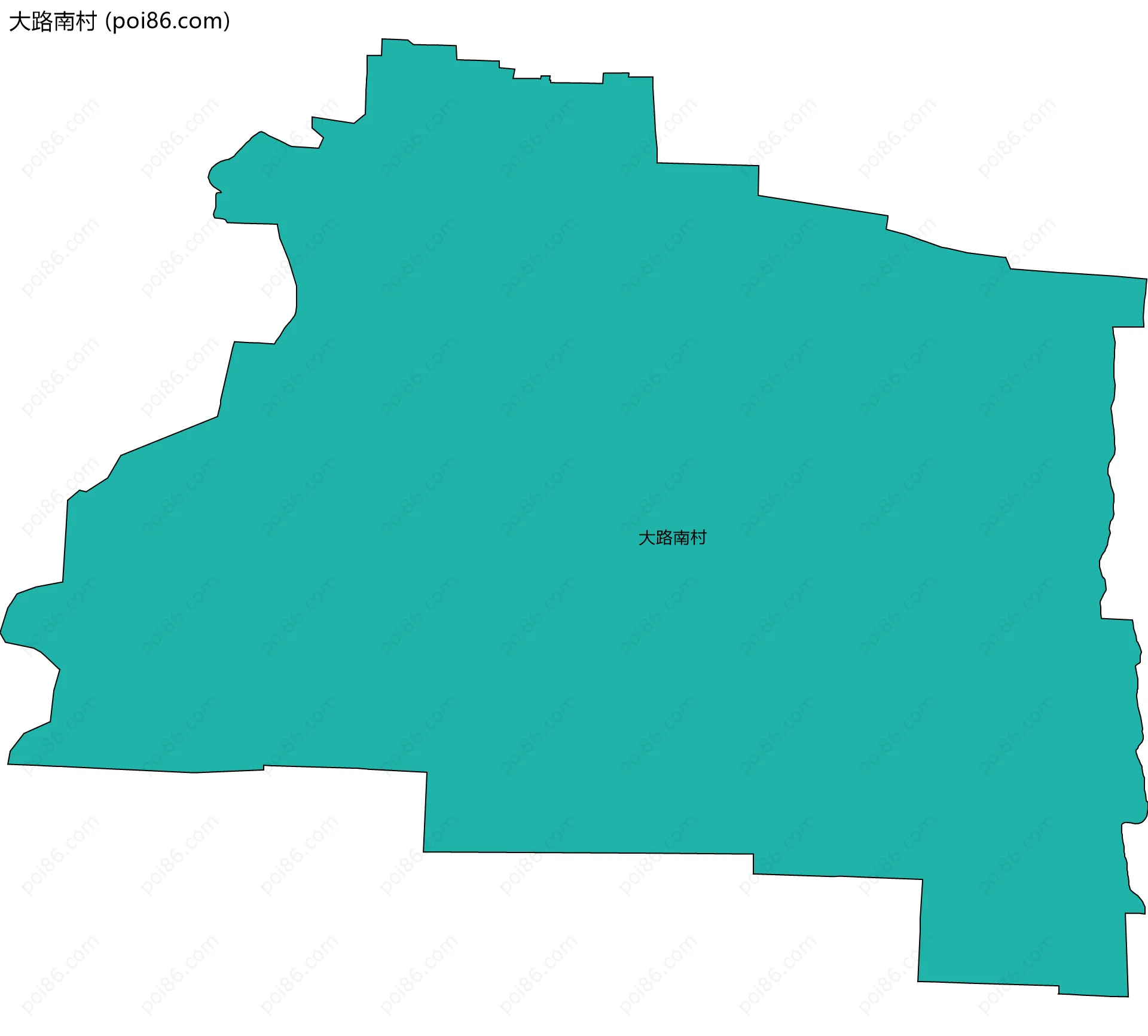 大路南村边界地图