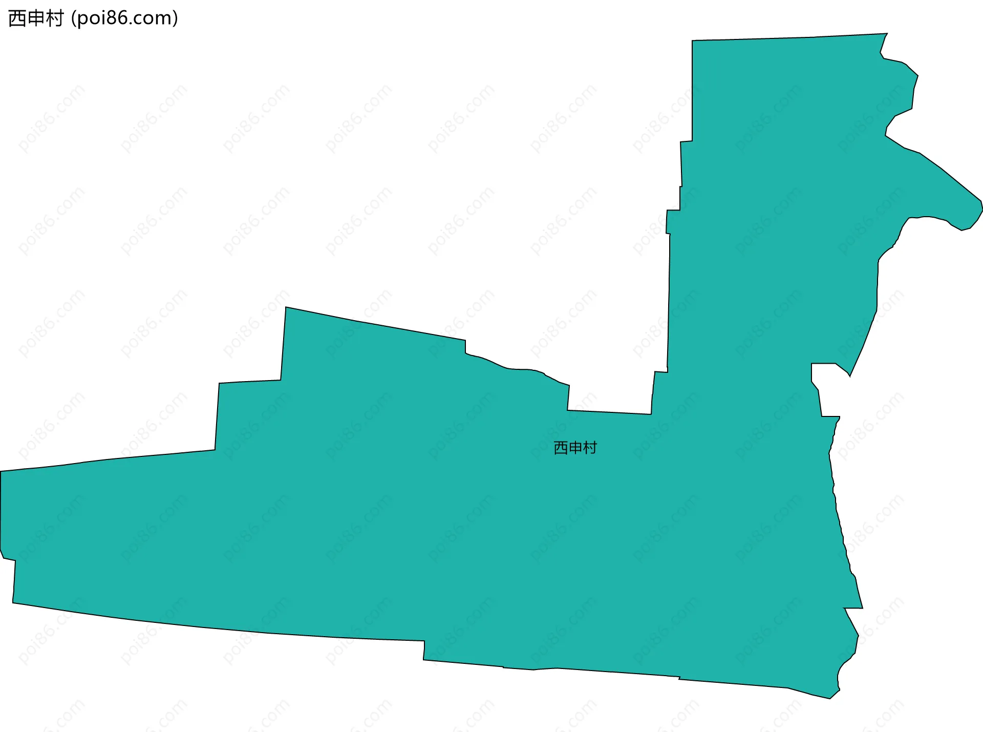 西申村边界地图