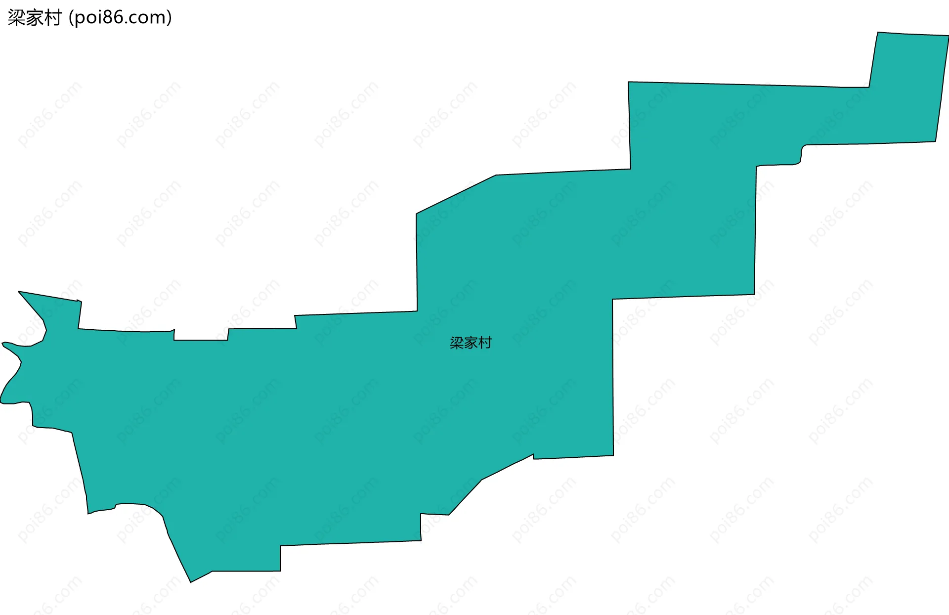 梁家村边界地图