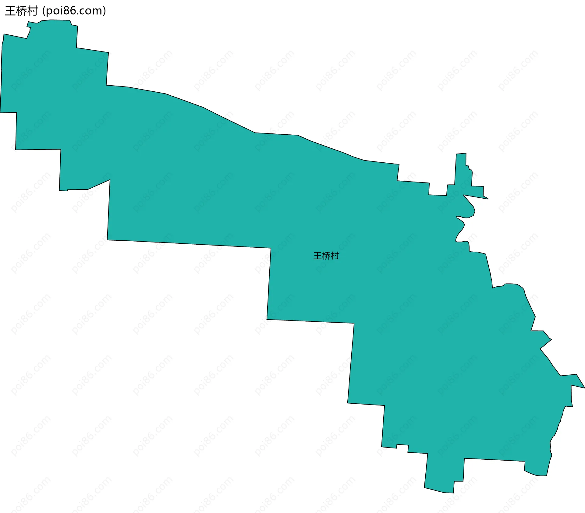 王桥村边界地图