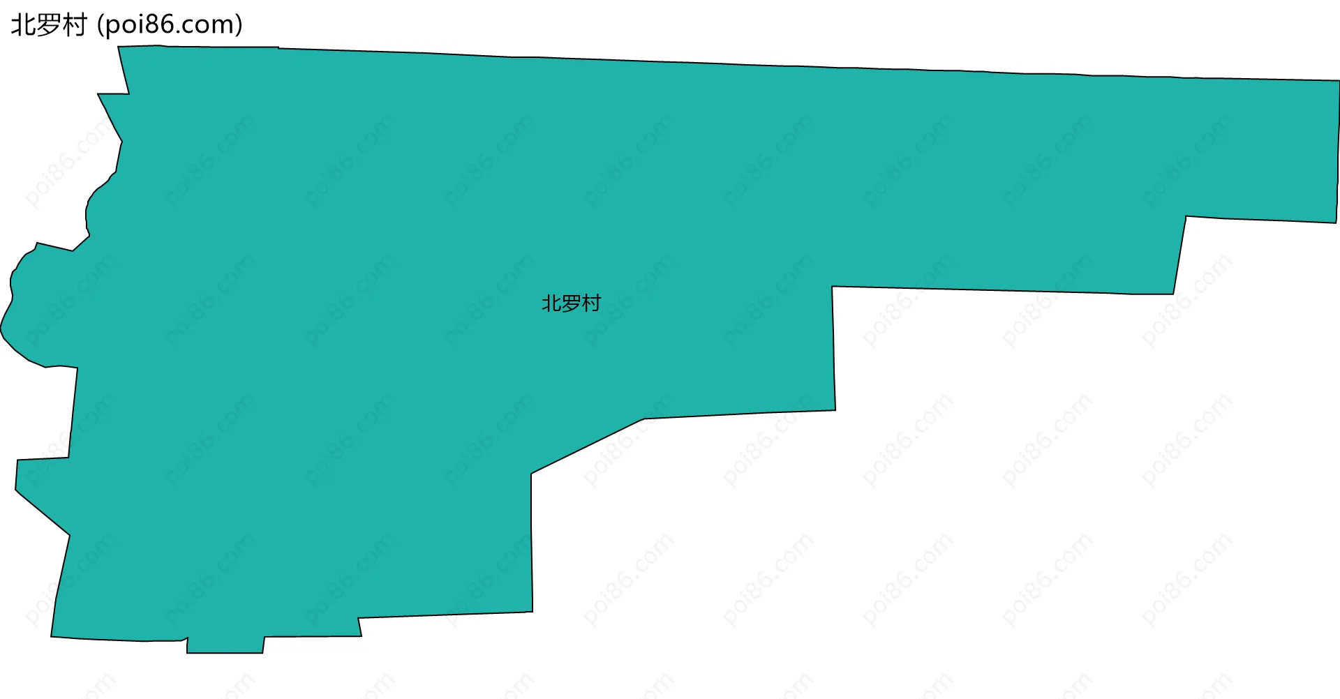 北罗村边界地图