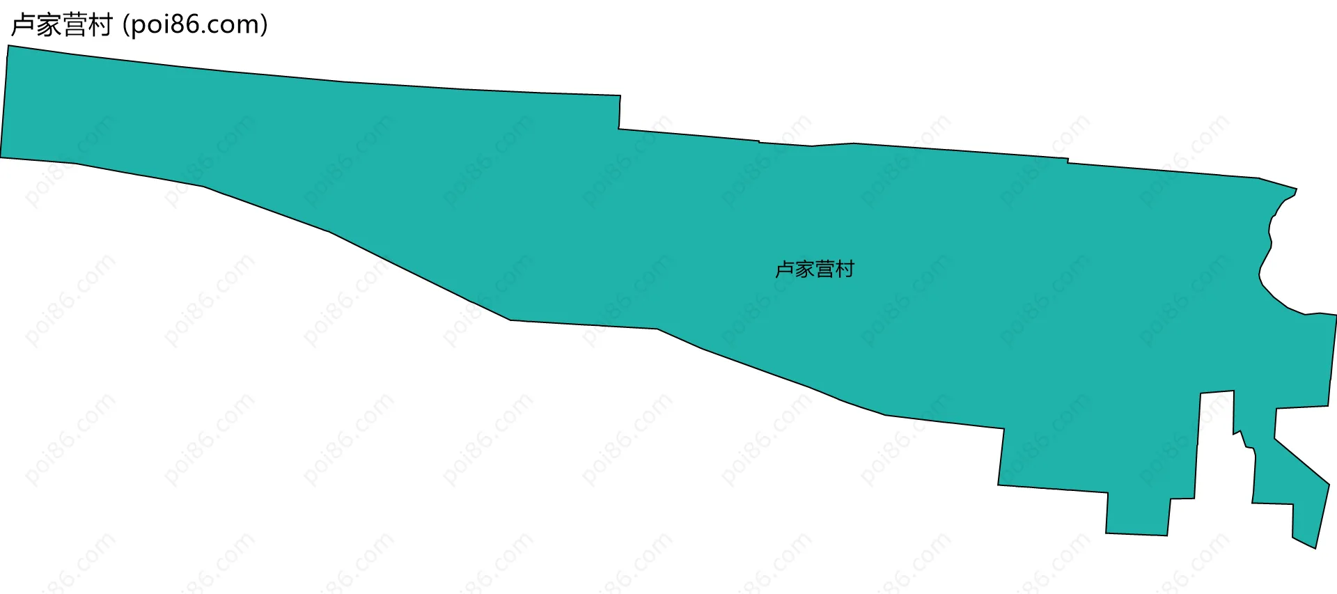 卢家营村边界地图