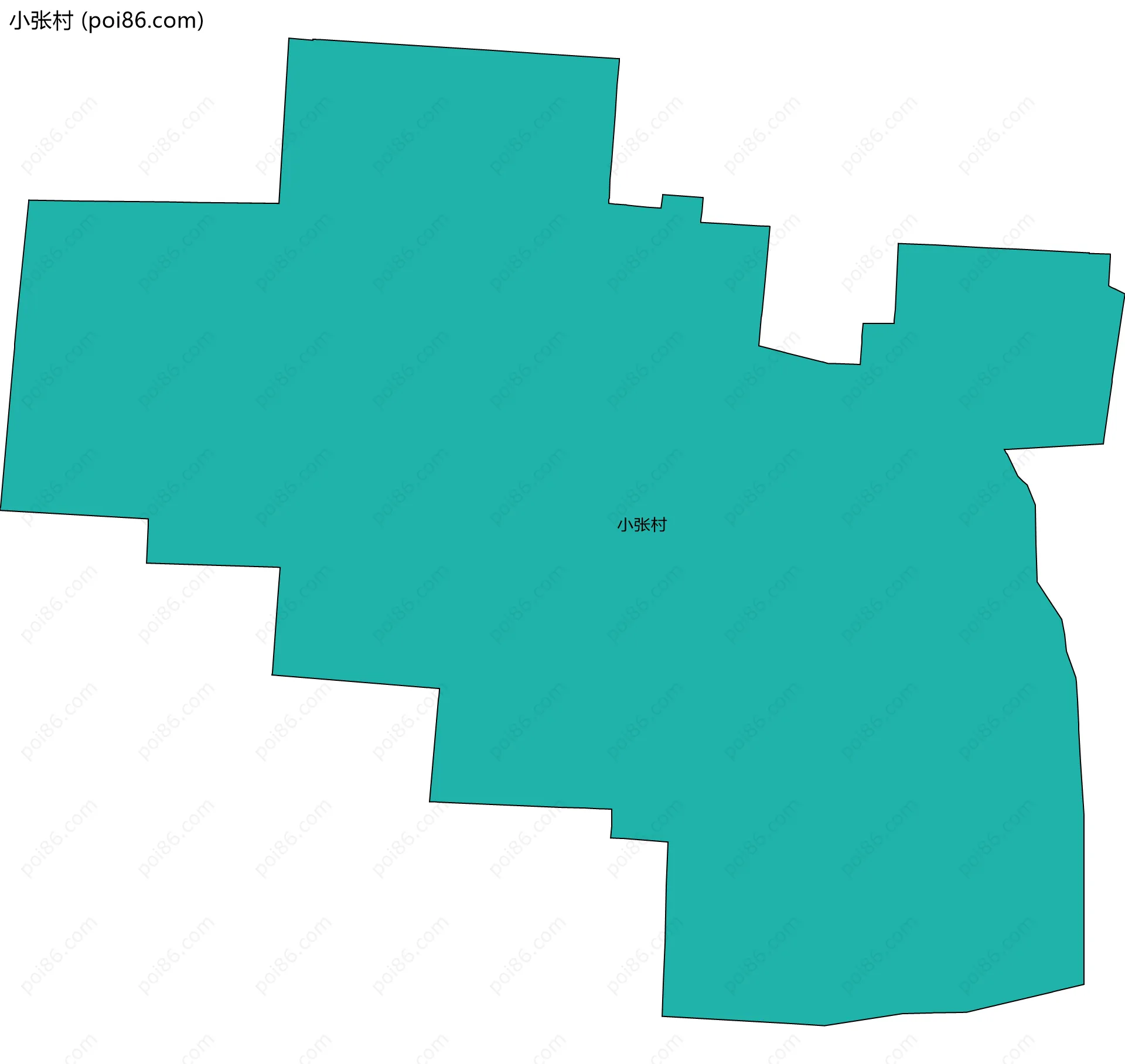 小张村边界地图
