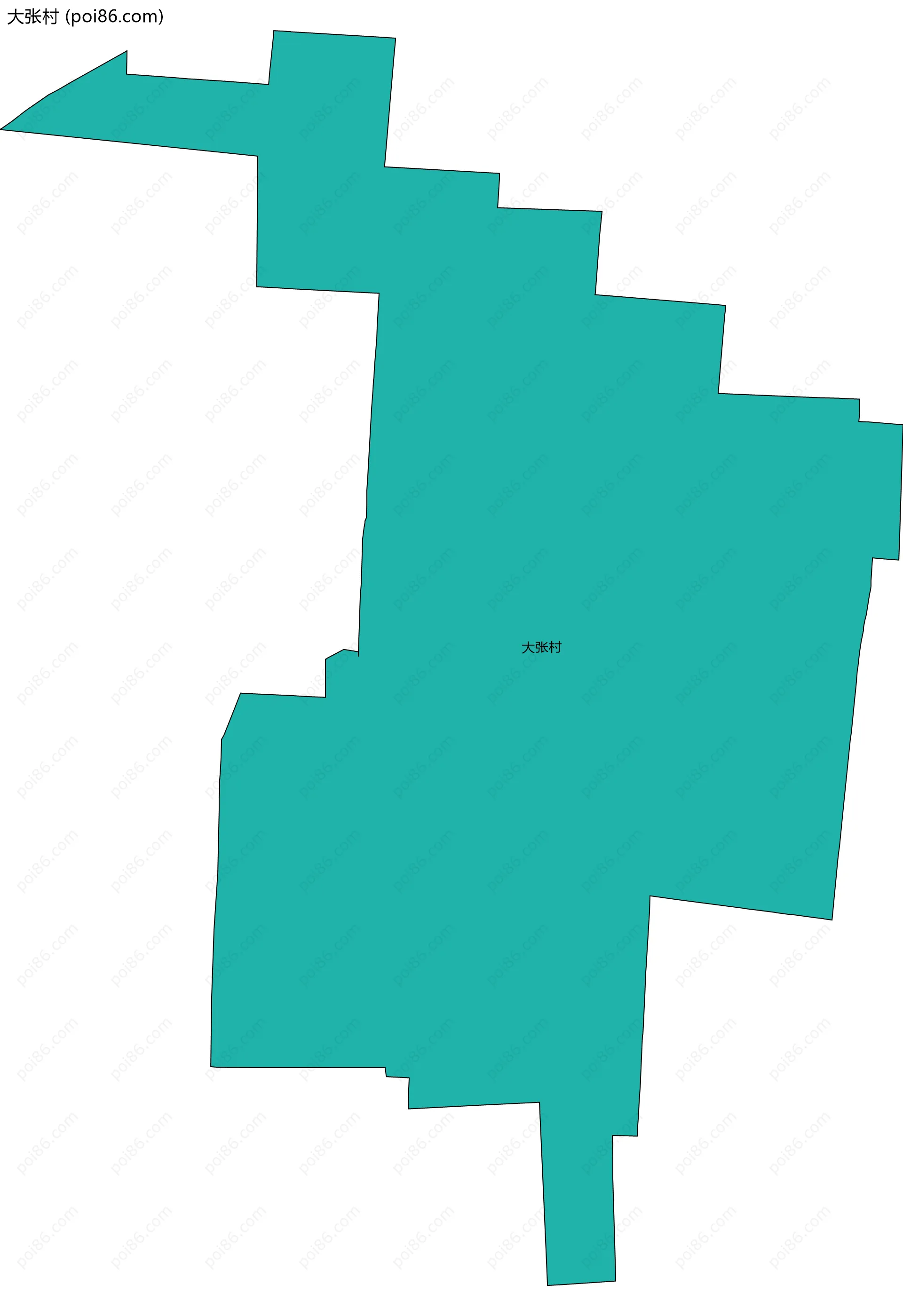 大张村边界地图