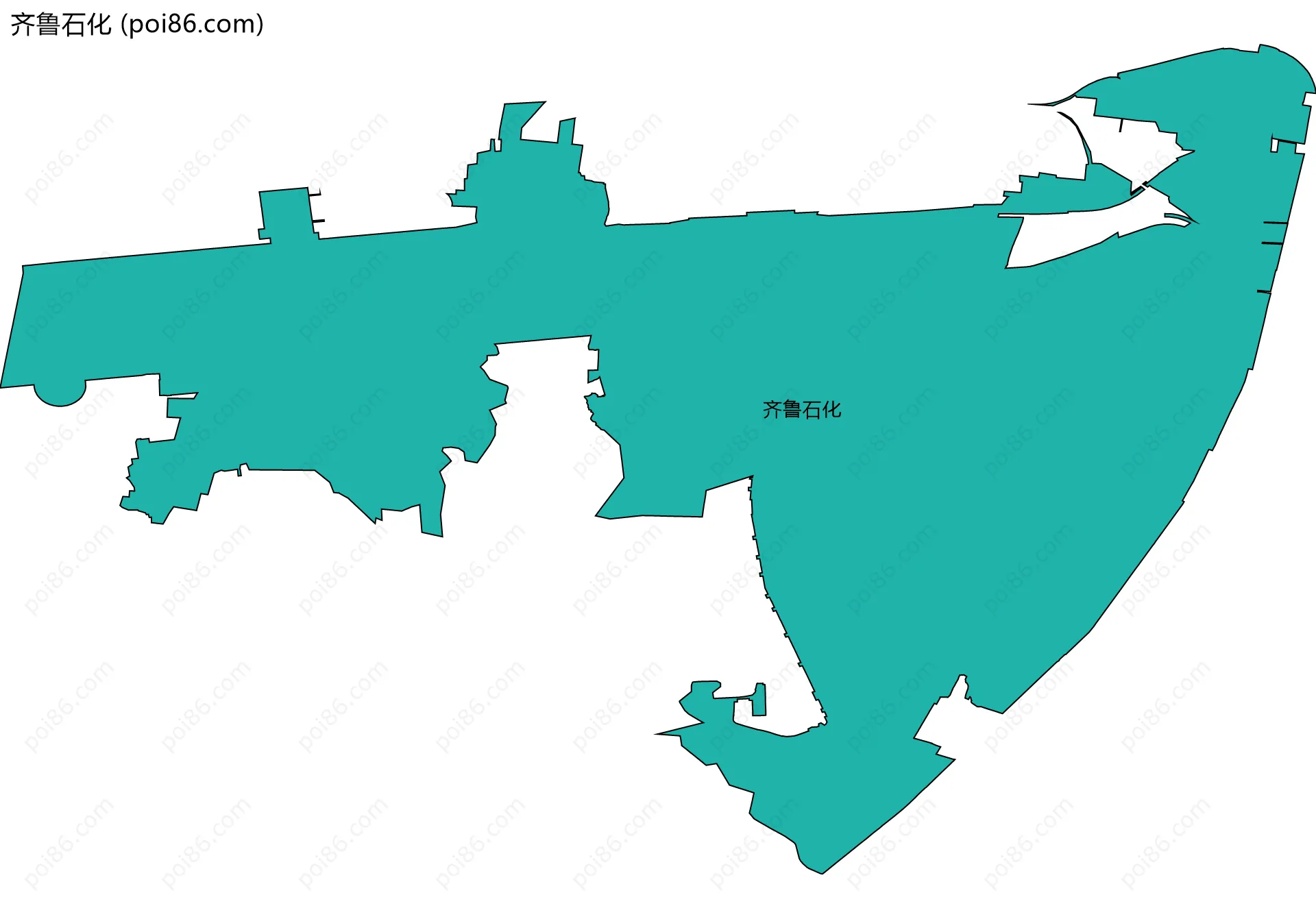 齐鲁石化边界地图