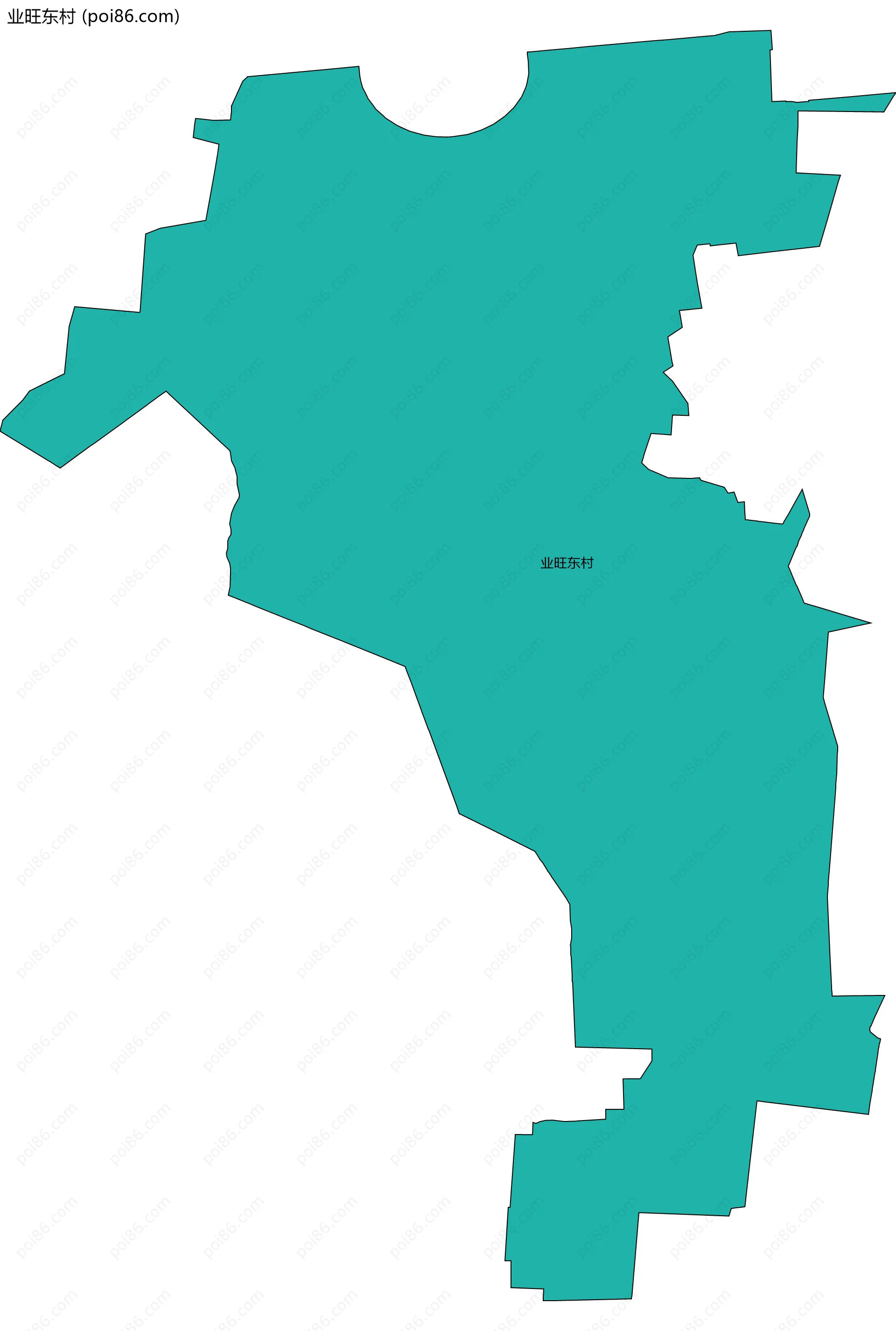 业旺东村边界地图