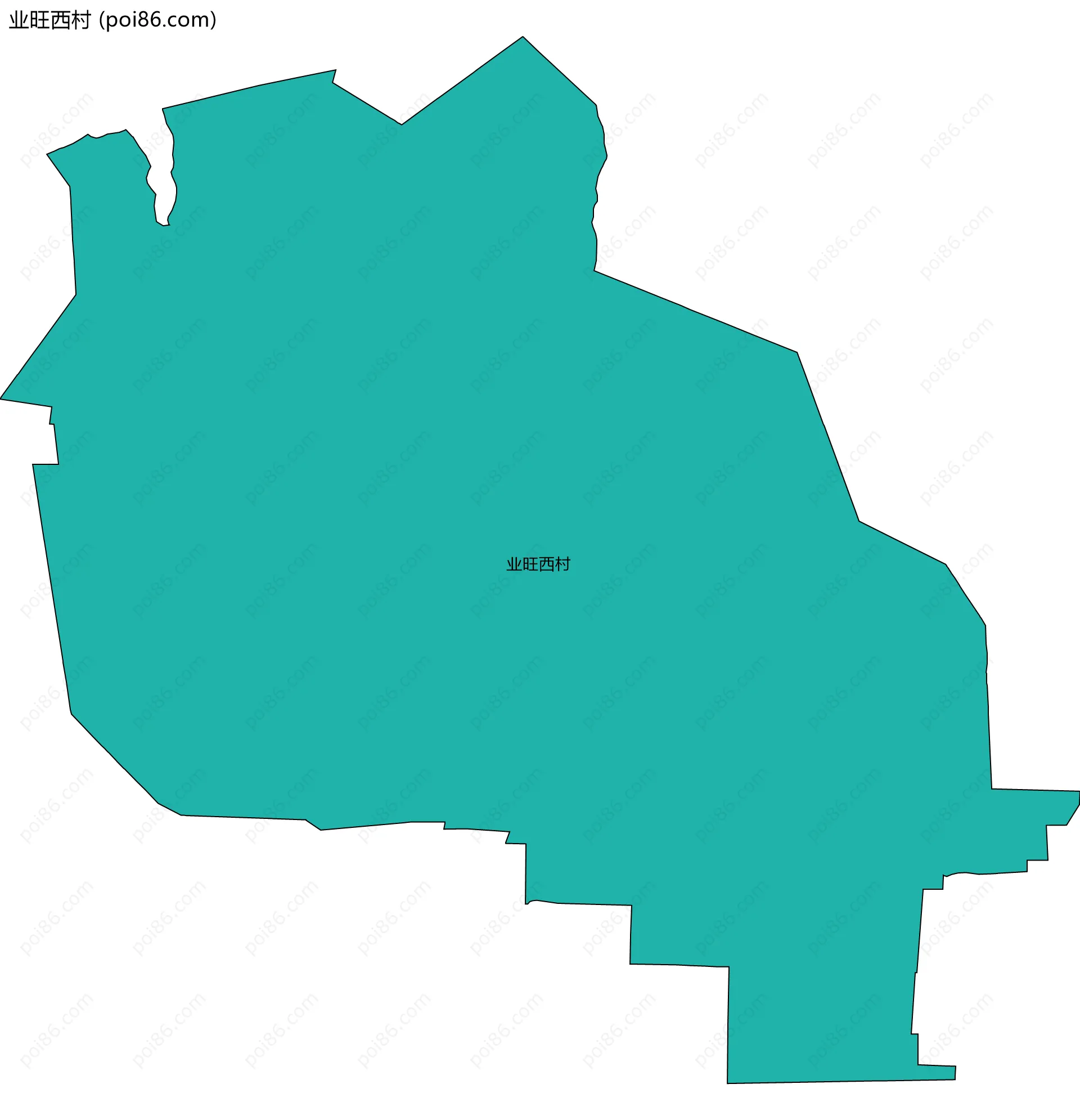 业旺西村边界地图