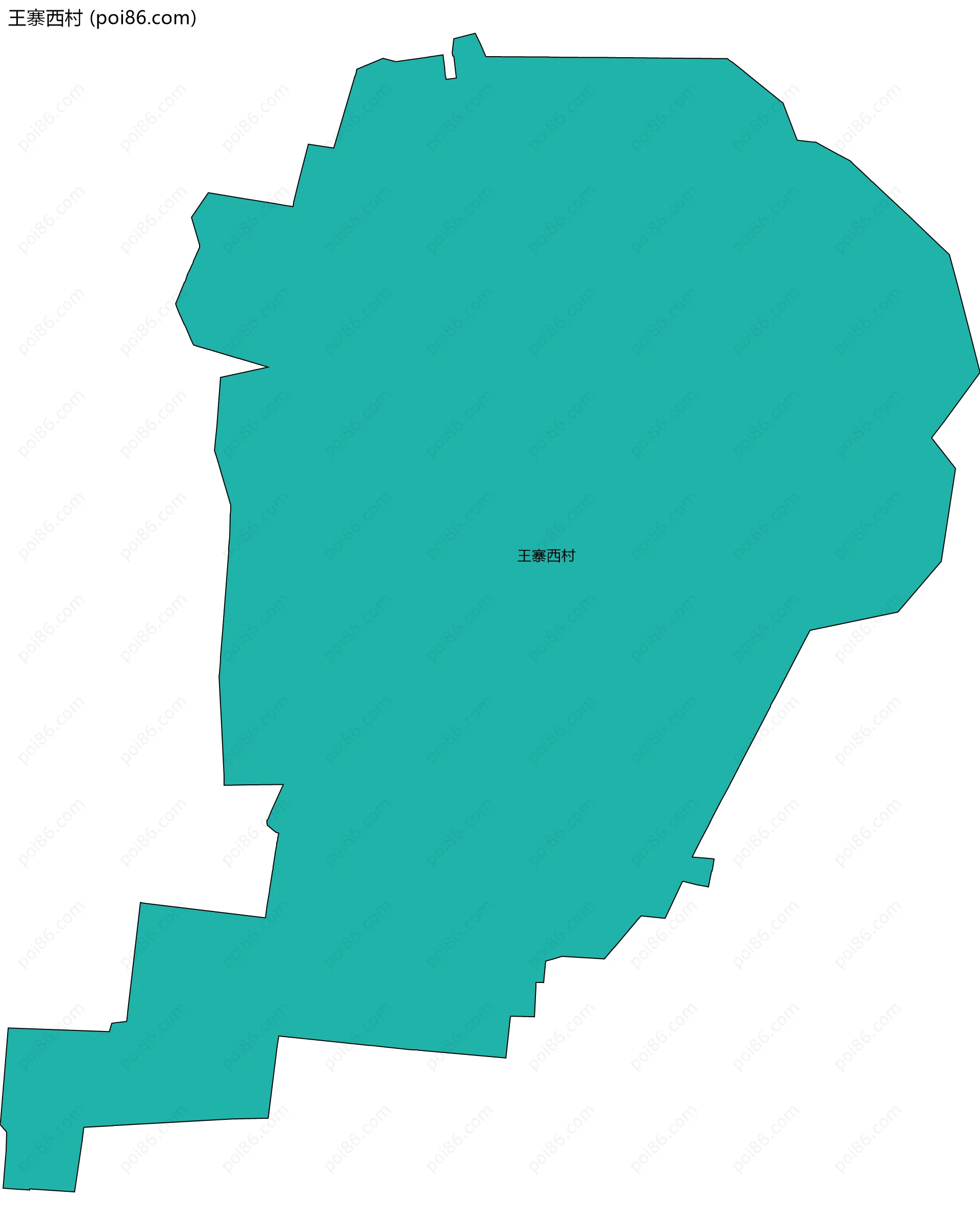 王寨西村边界地图