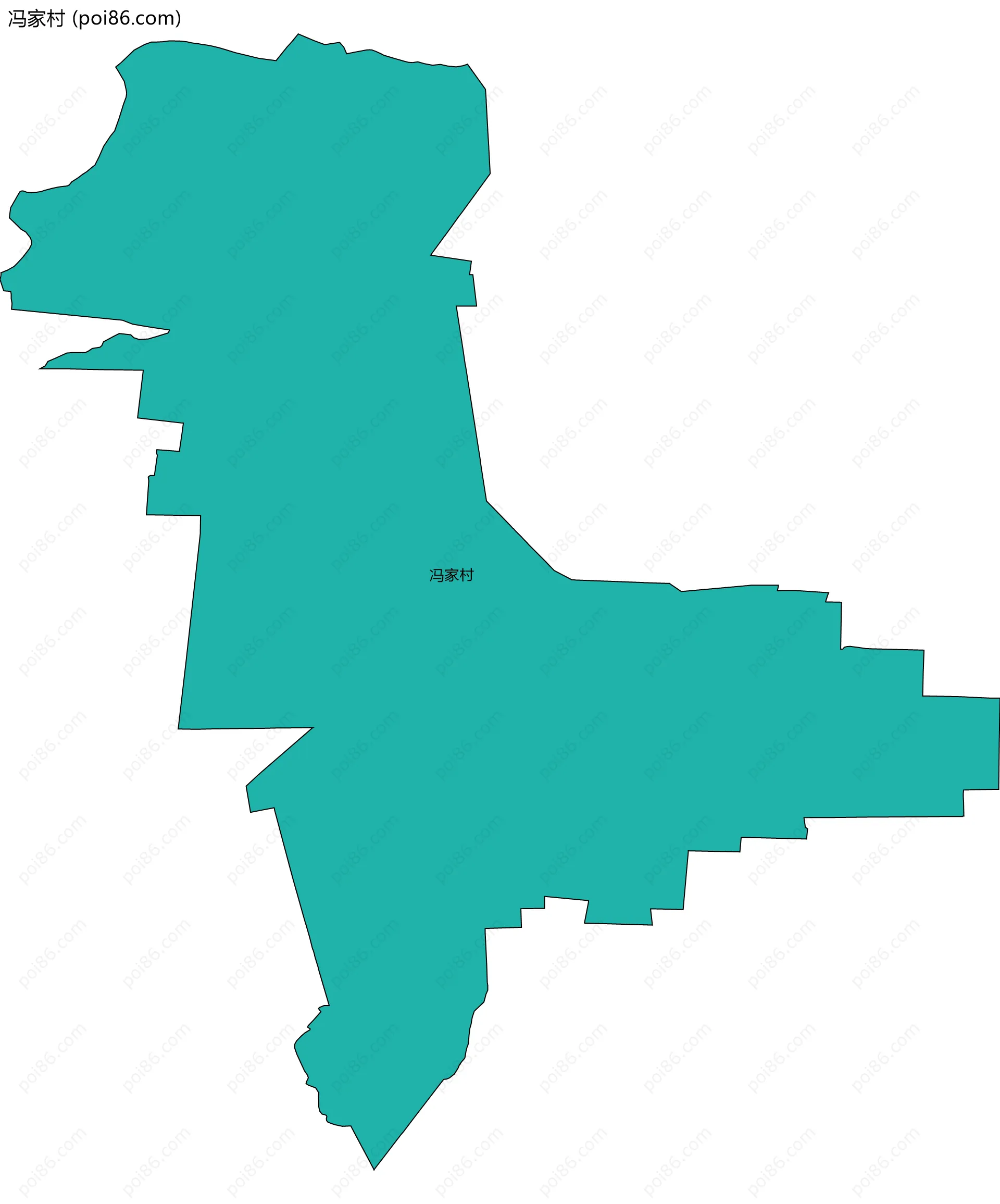 冯家村边界地图
