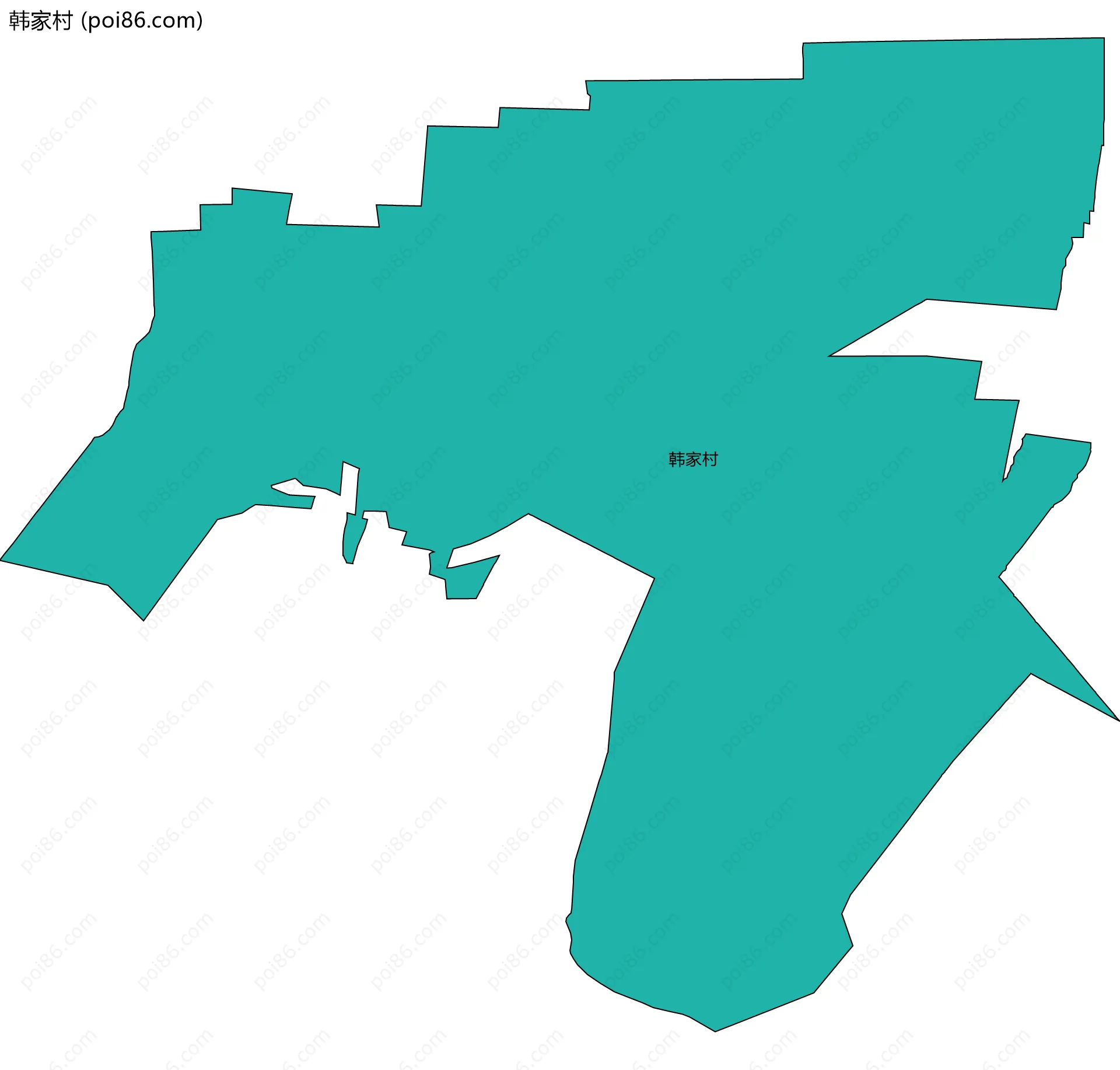 韩家村边界地图